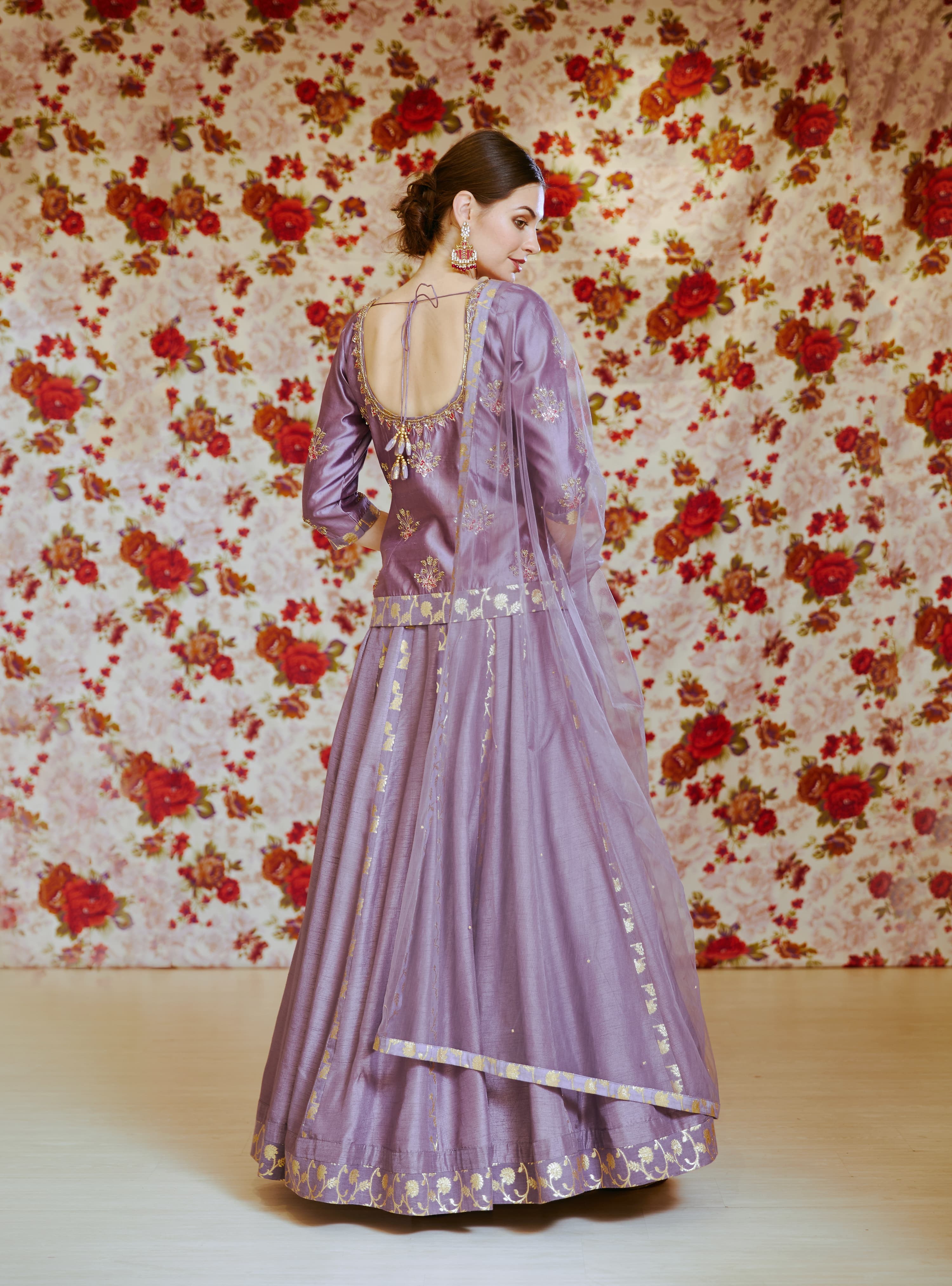 Mauve Lehenga Set