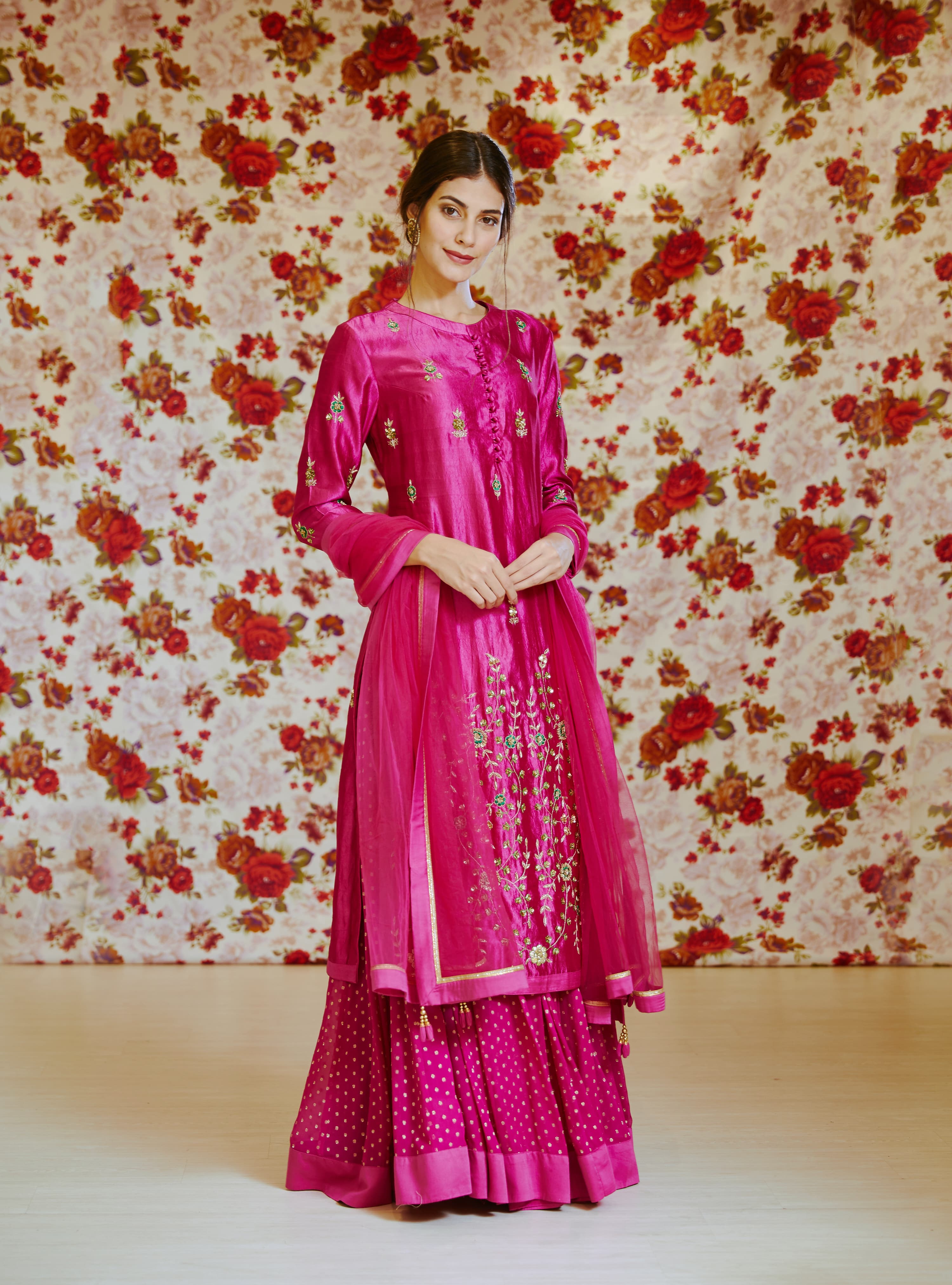 Magenta Pink Lehenga Set