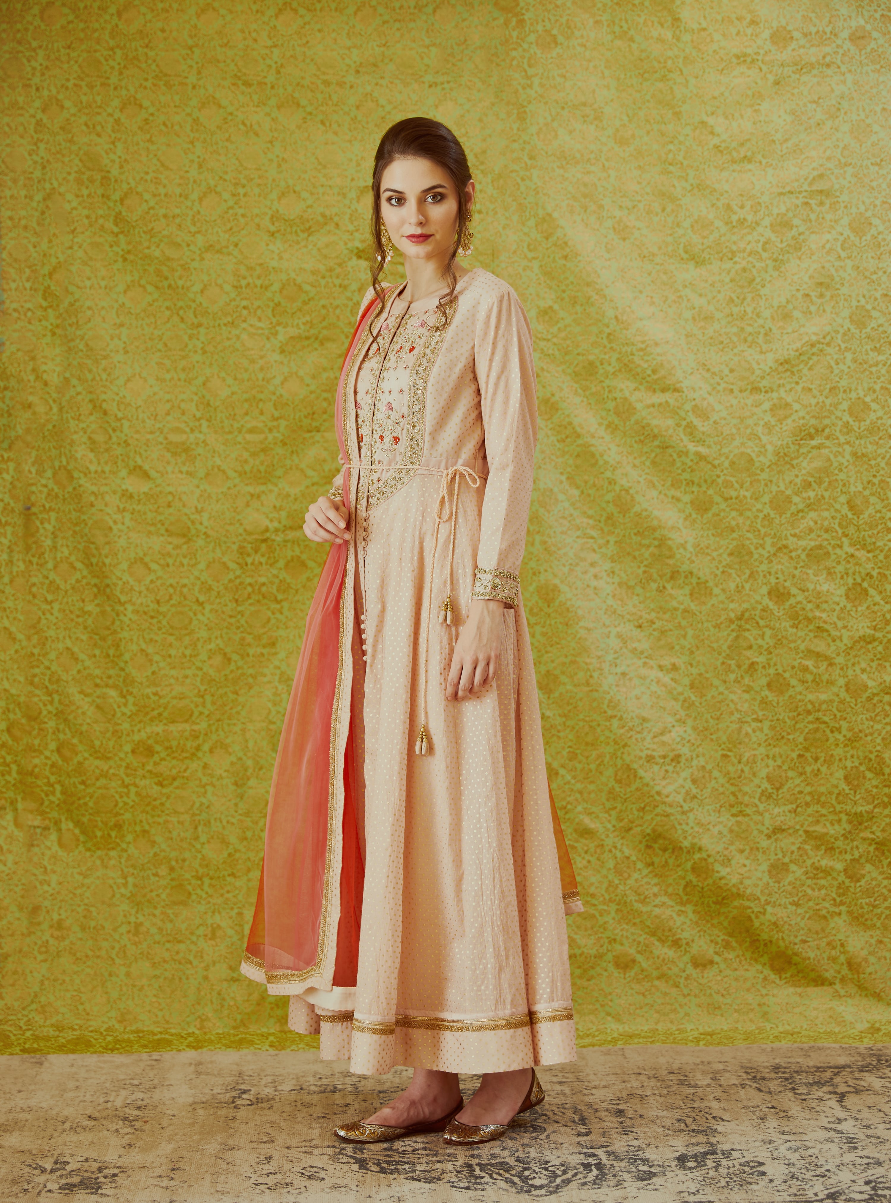Light Pink Anarkali Set