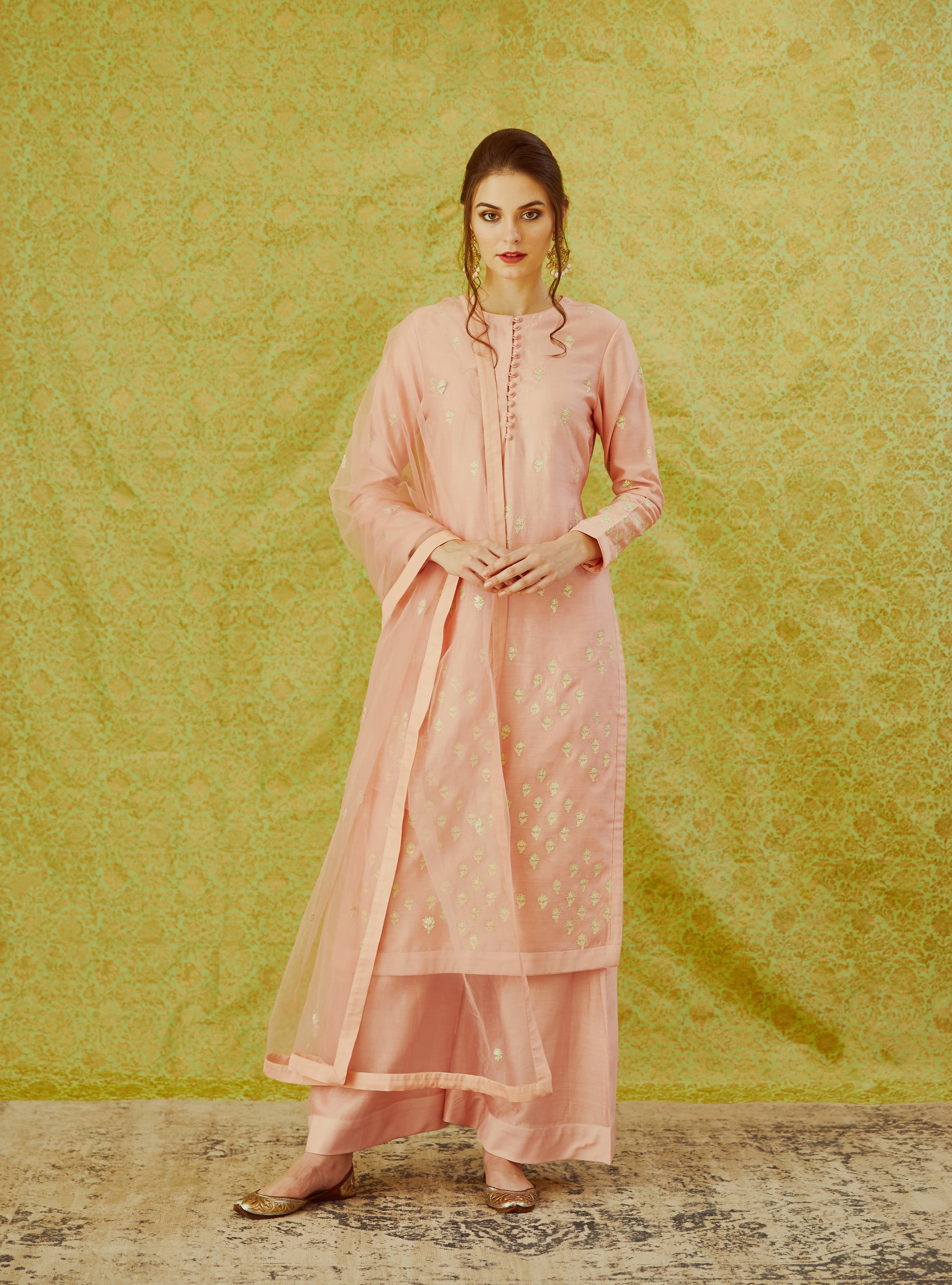 Peach Kurta Set