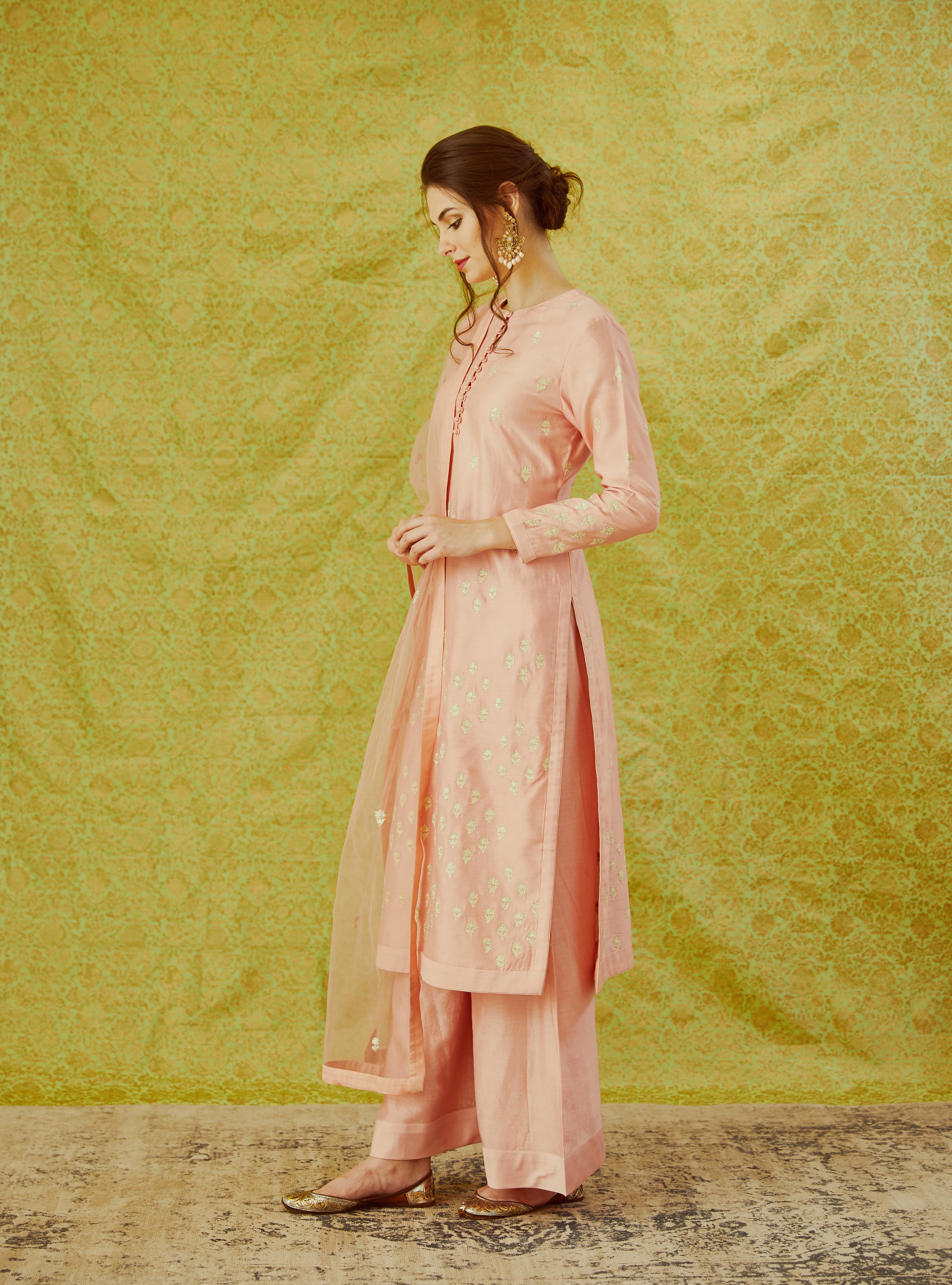 Peach Kurta Set