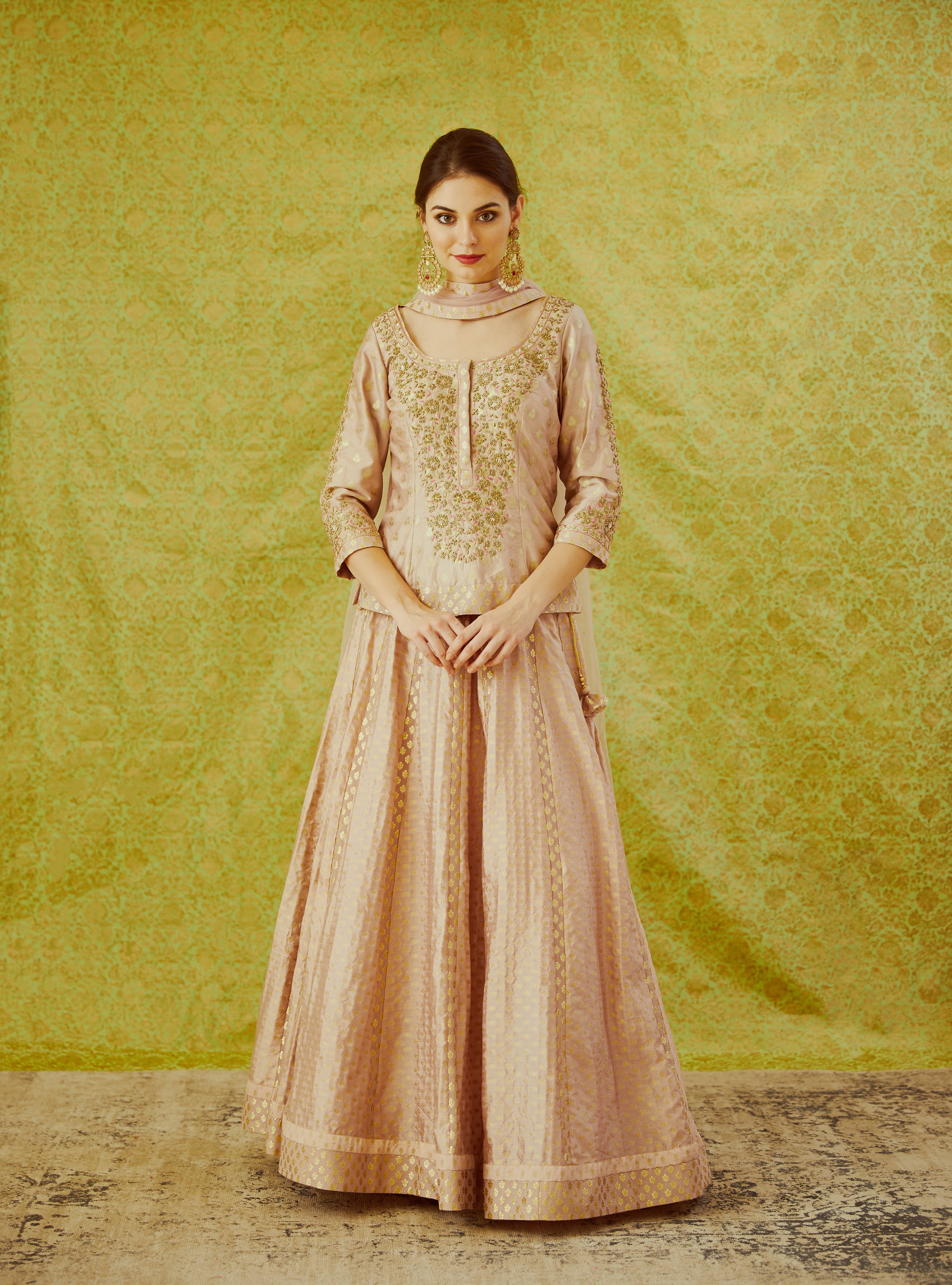 Light Mauve Lehenga Set
