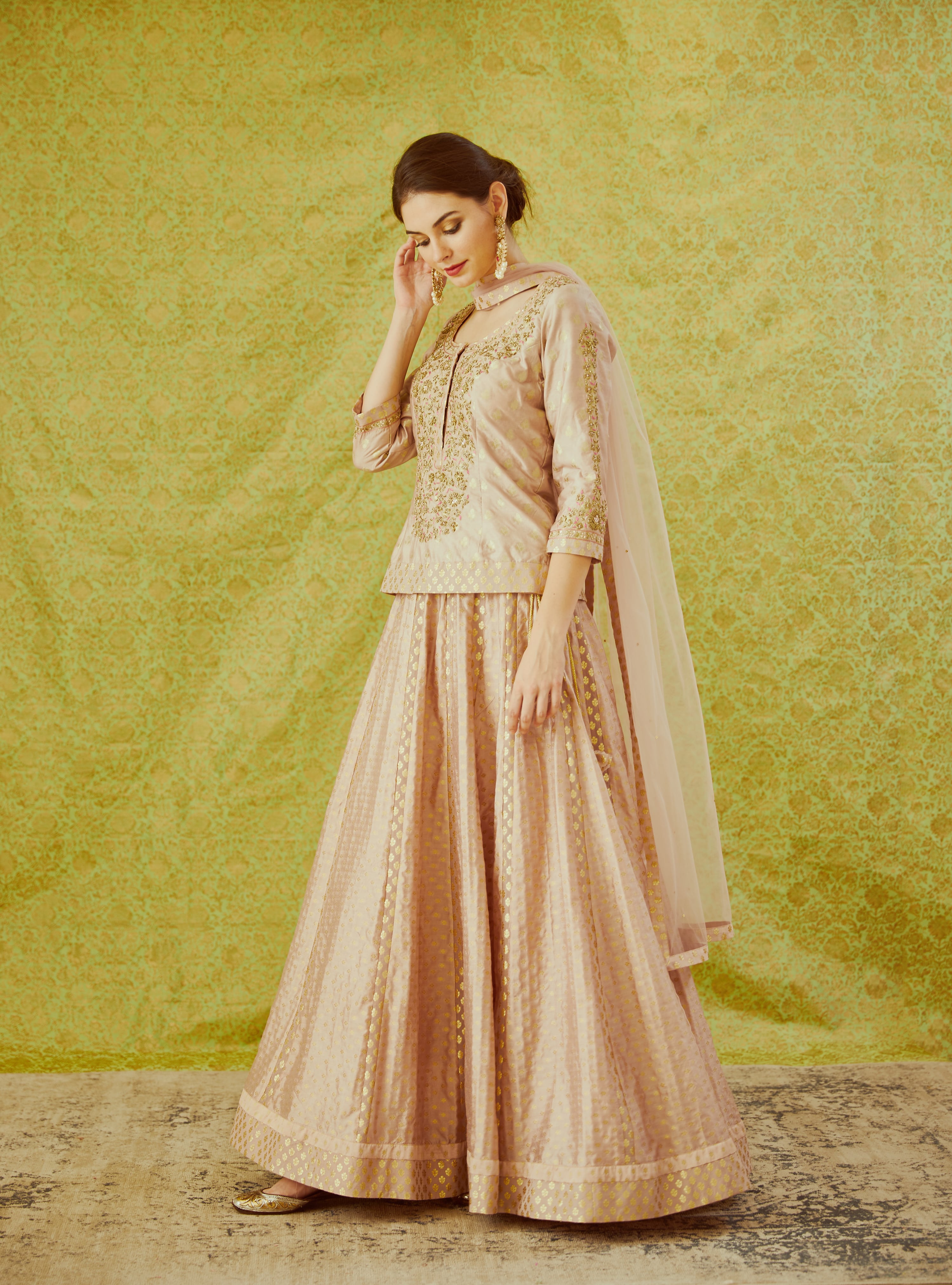 Light Mauve Lehenga Set