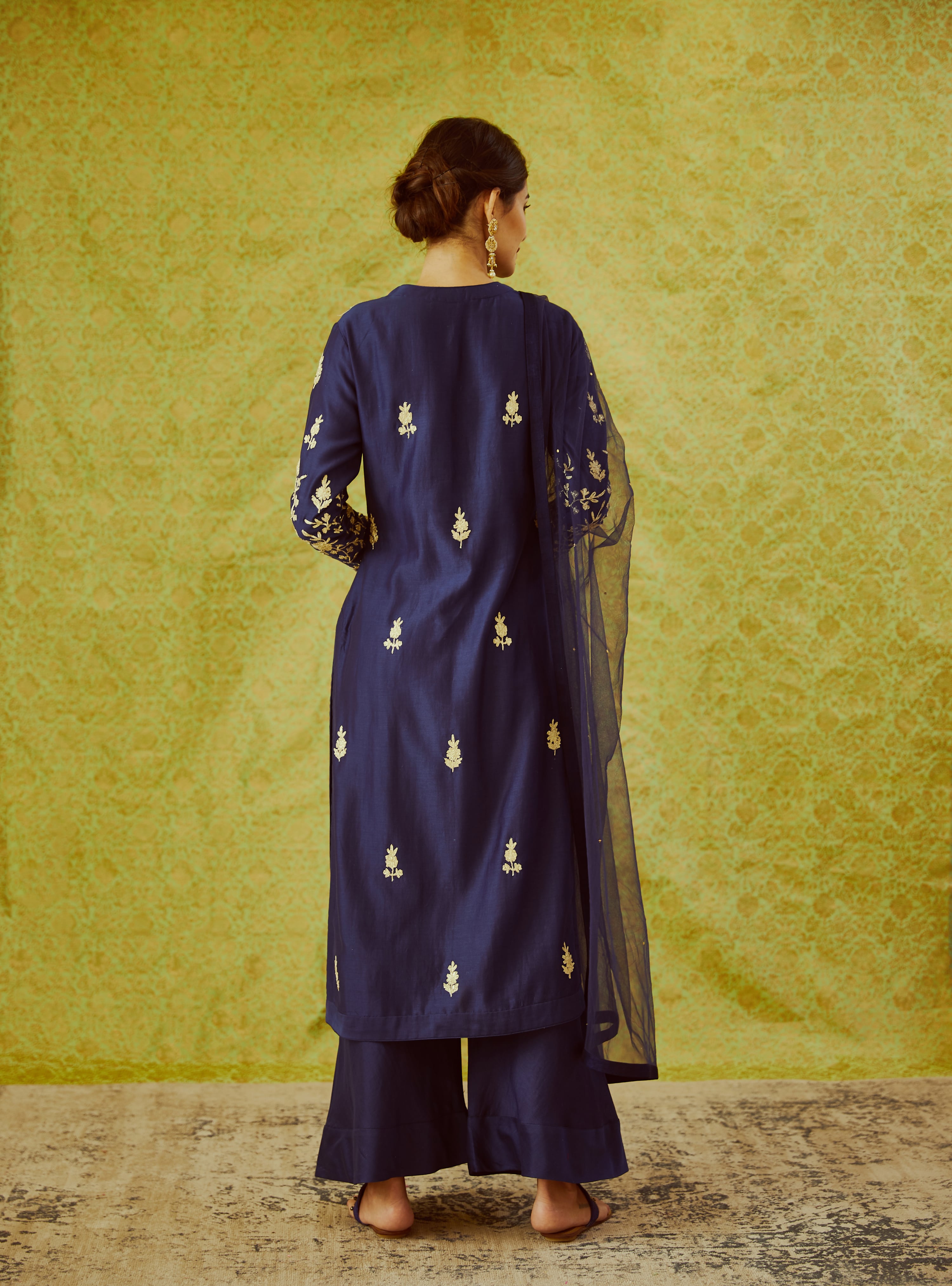 Navy Blue Kurta Set