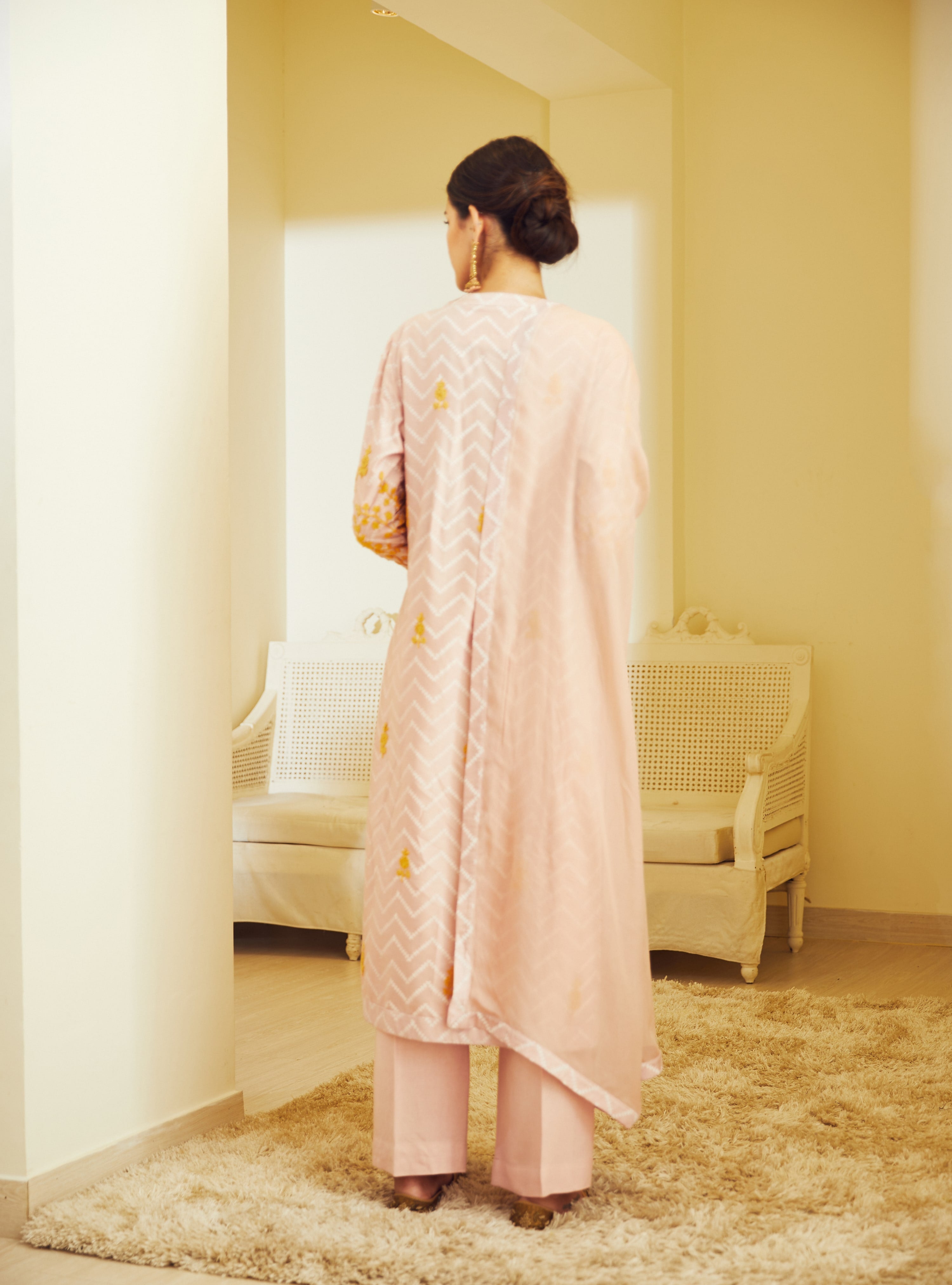 Peach Pink Kurta Set