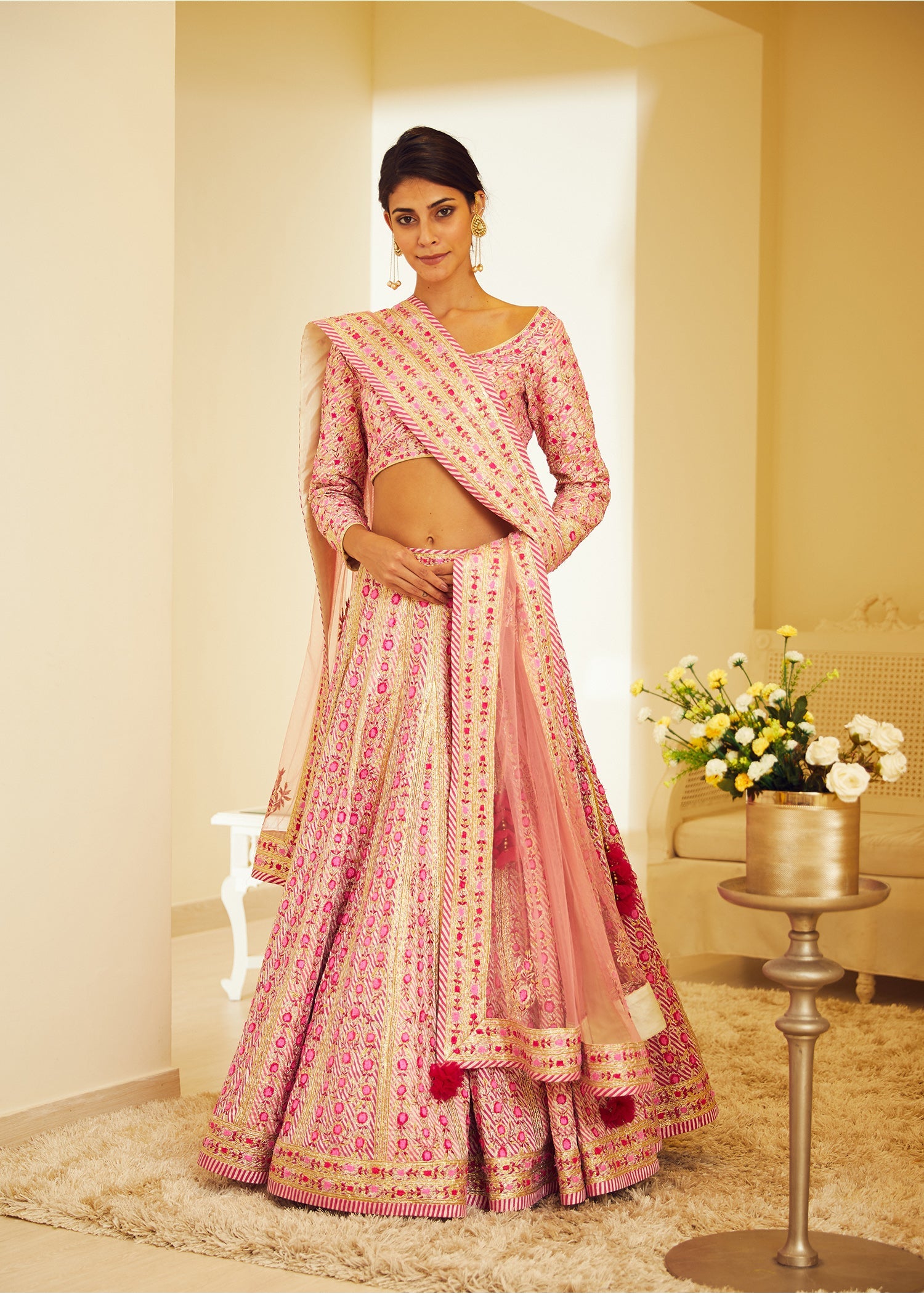 Light Pink Lehenga Set