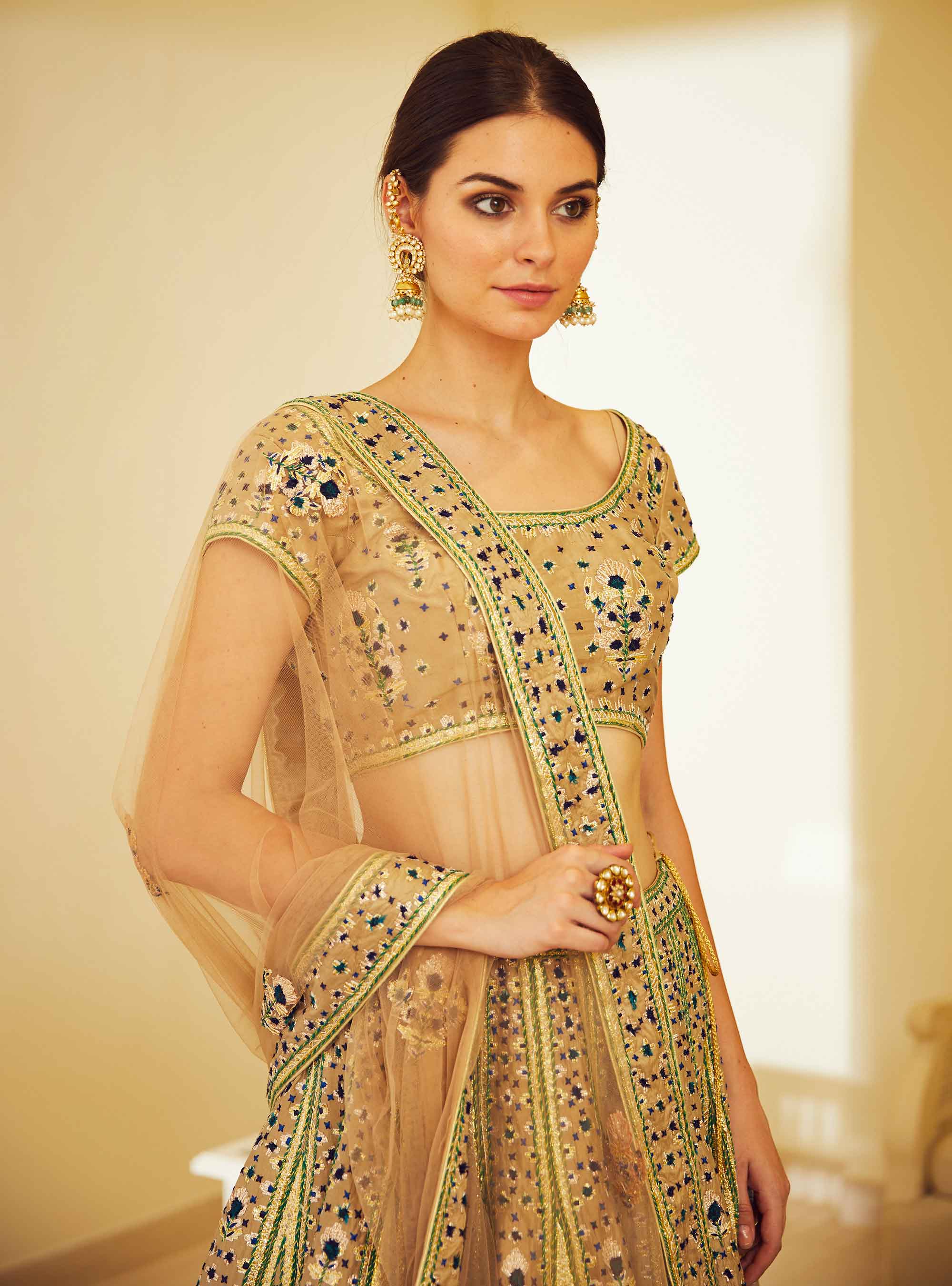 Olive Green Lehenga Set