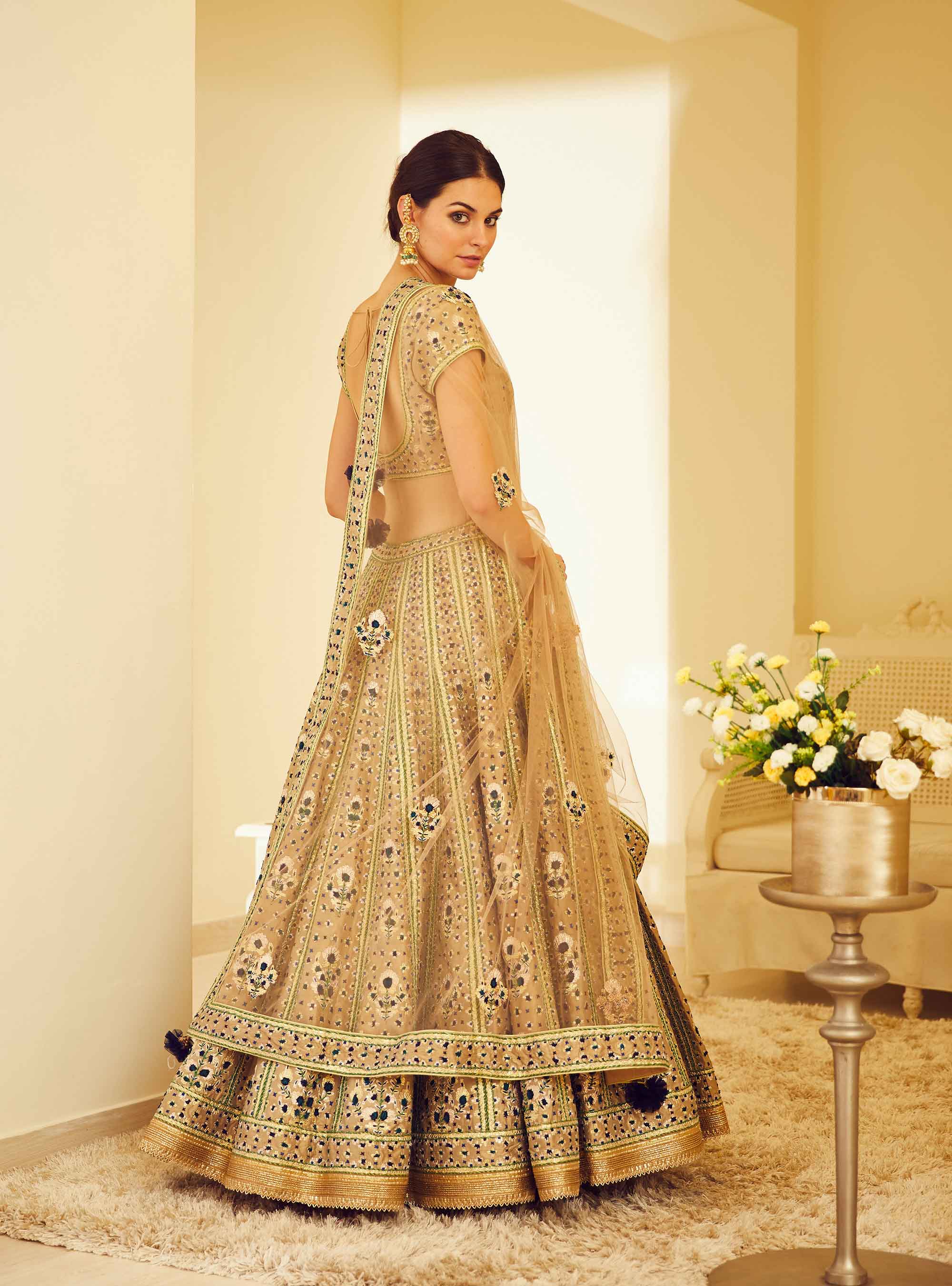 Olive Green Lehenga Set