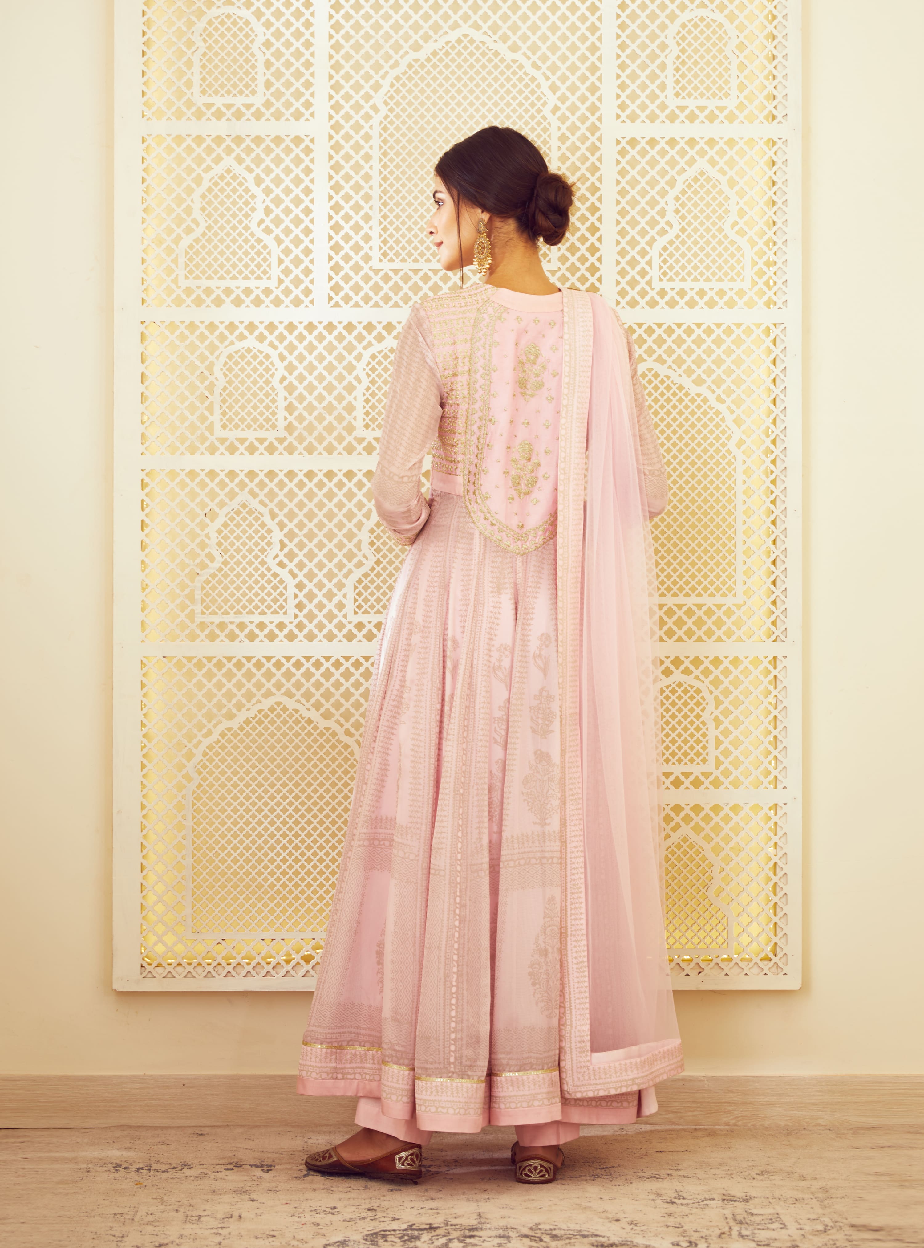 Light Pink Anarkali Set