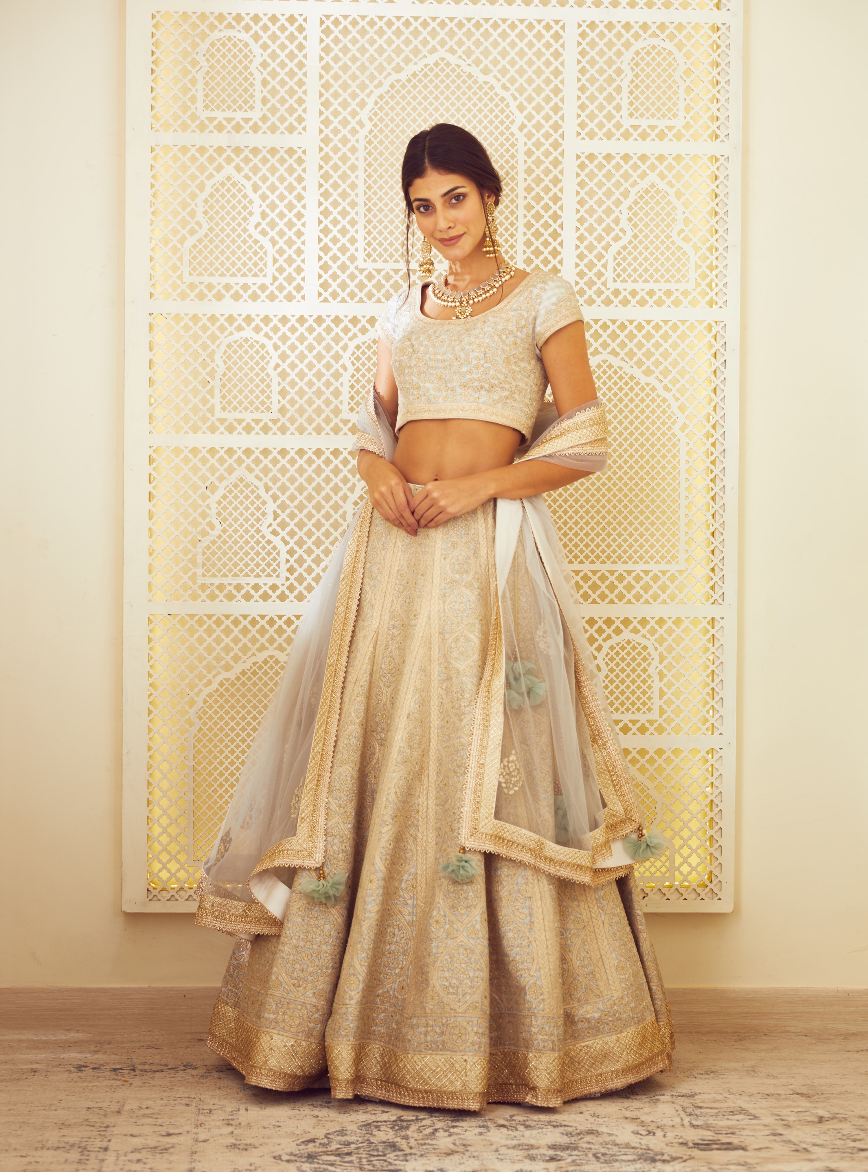 Ice Blue Lehenga Set