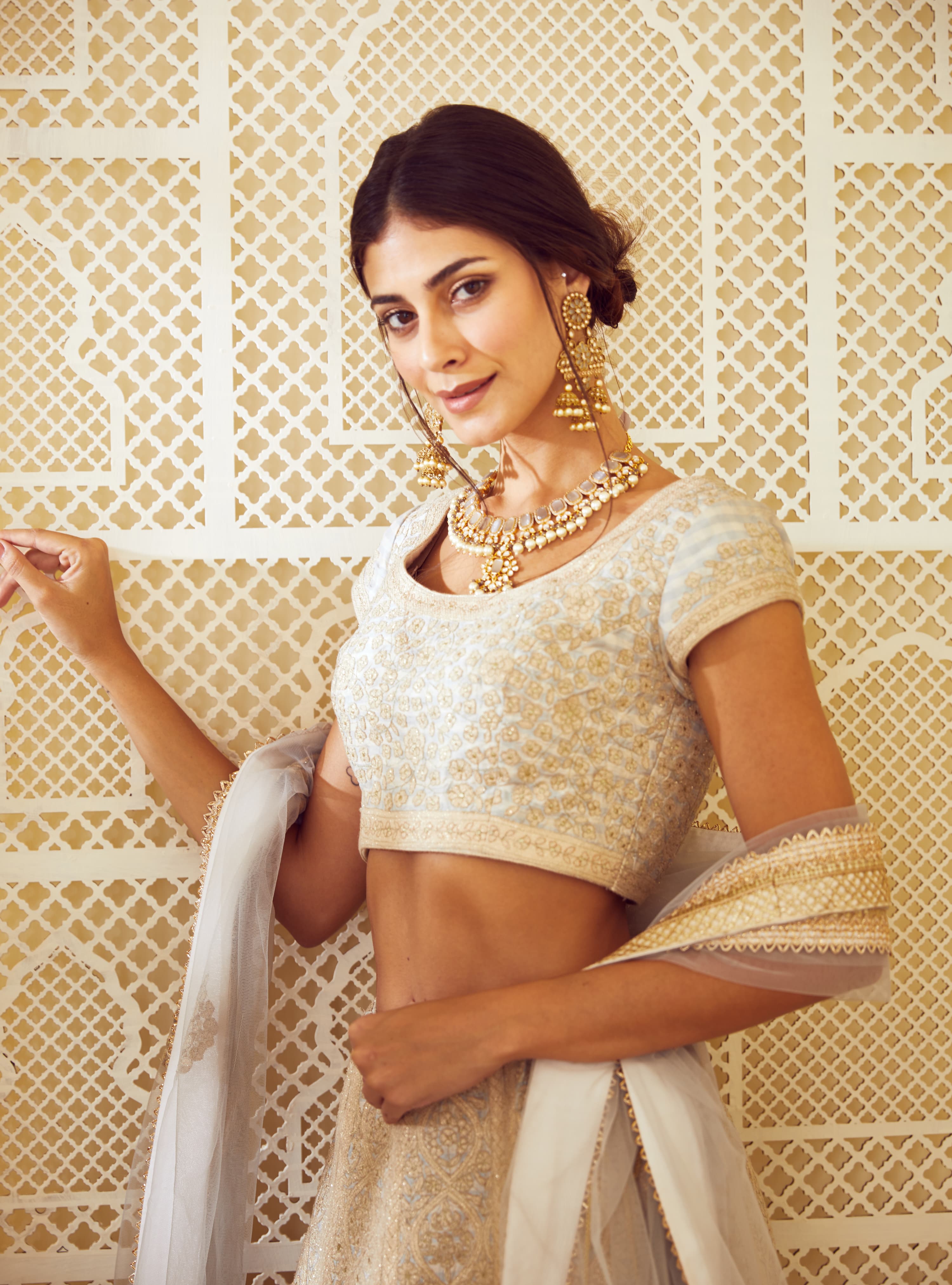 Ice Blue Lehenga Set