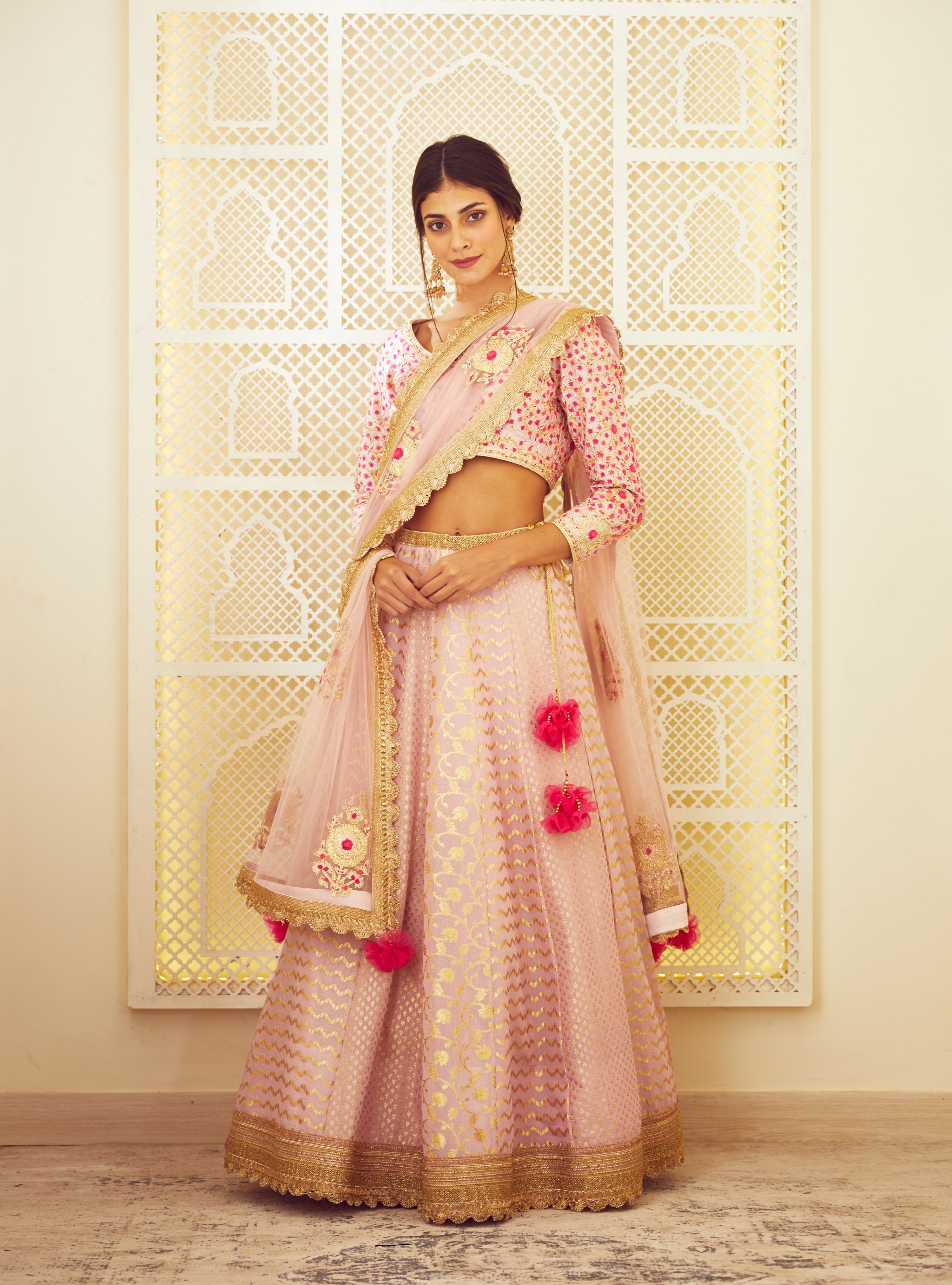 Light Pink Lehenga Set
