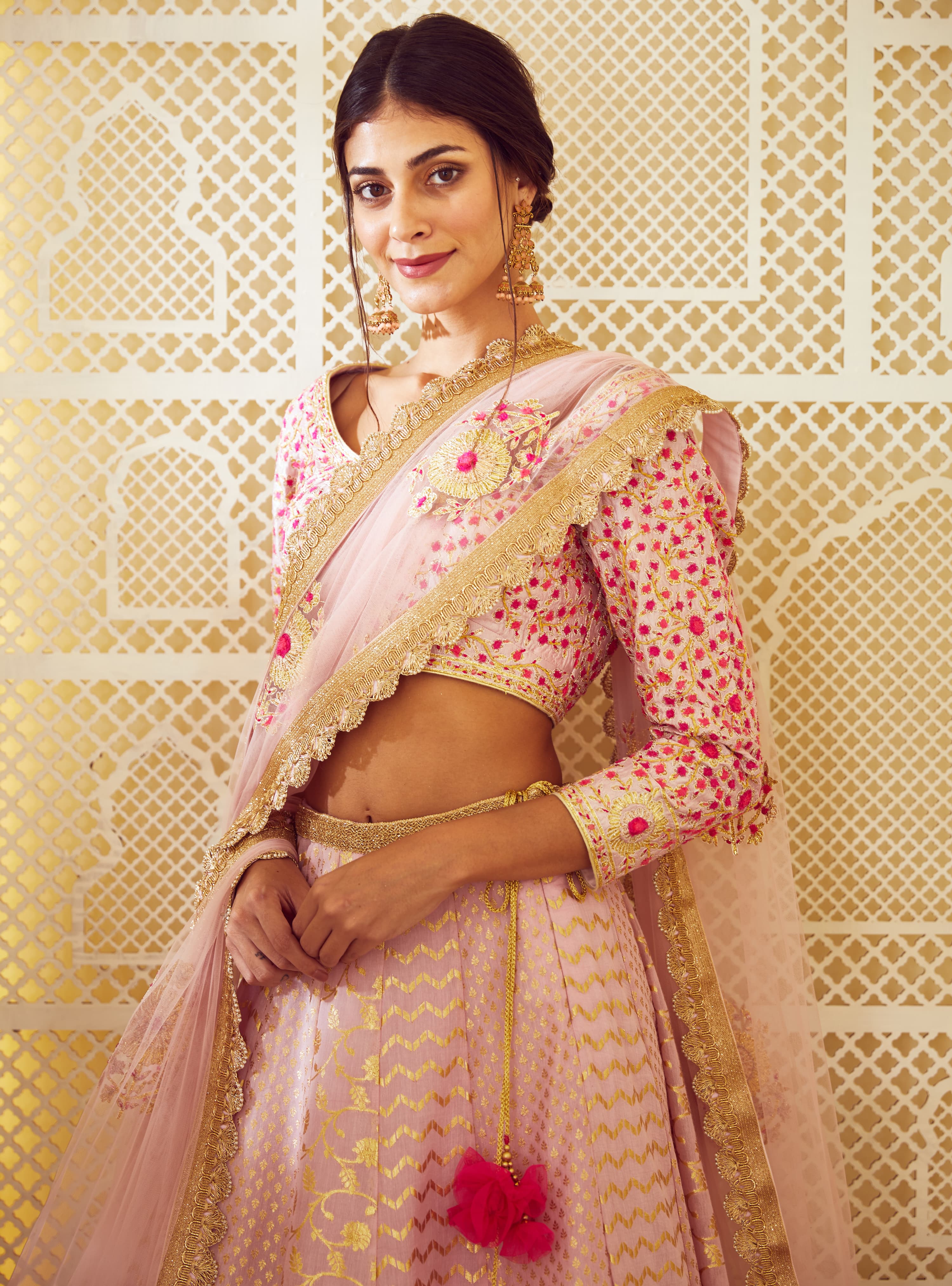 Light Pink Lehenga Set