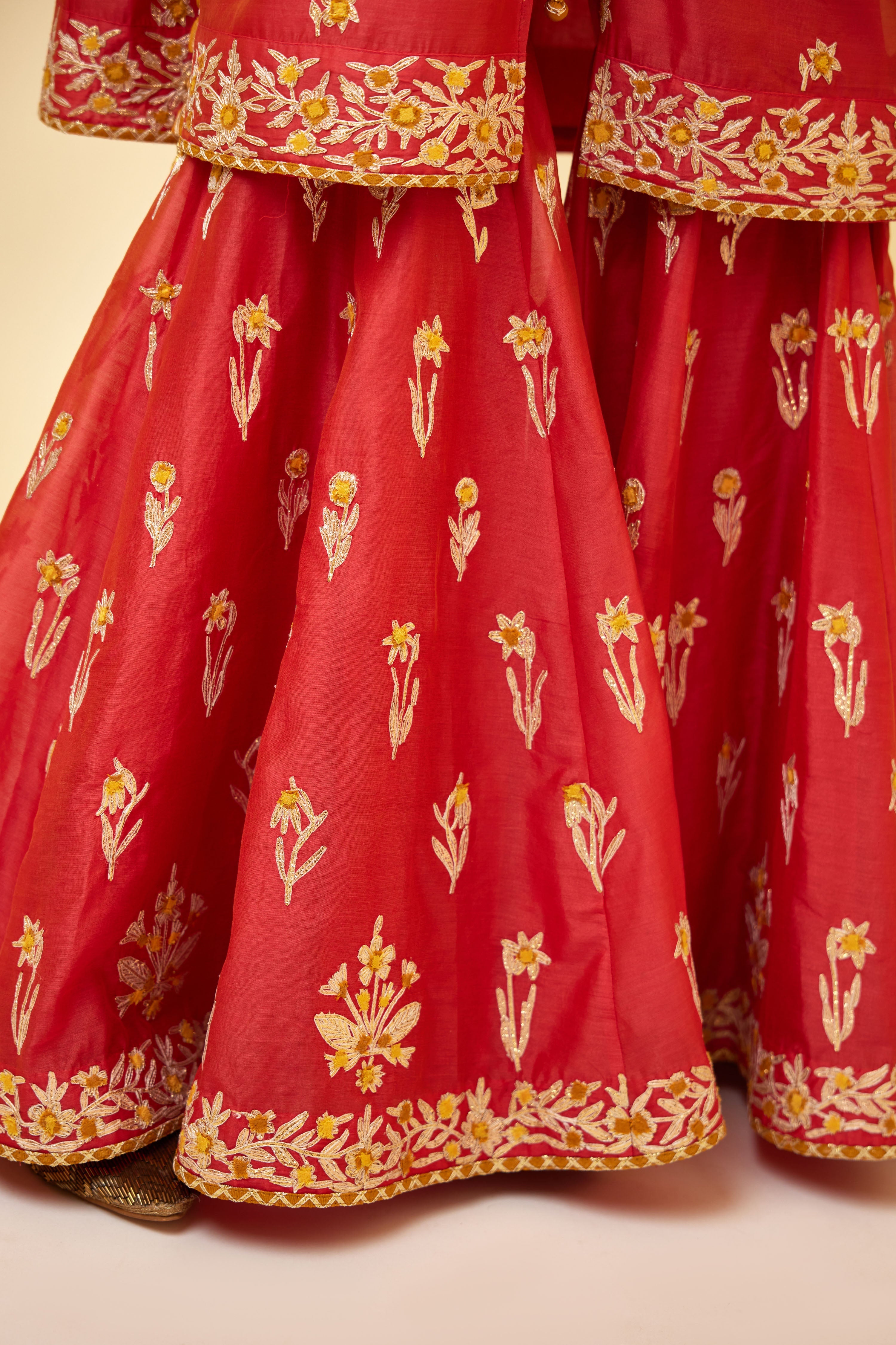 Spicy Orange Sharara Set