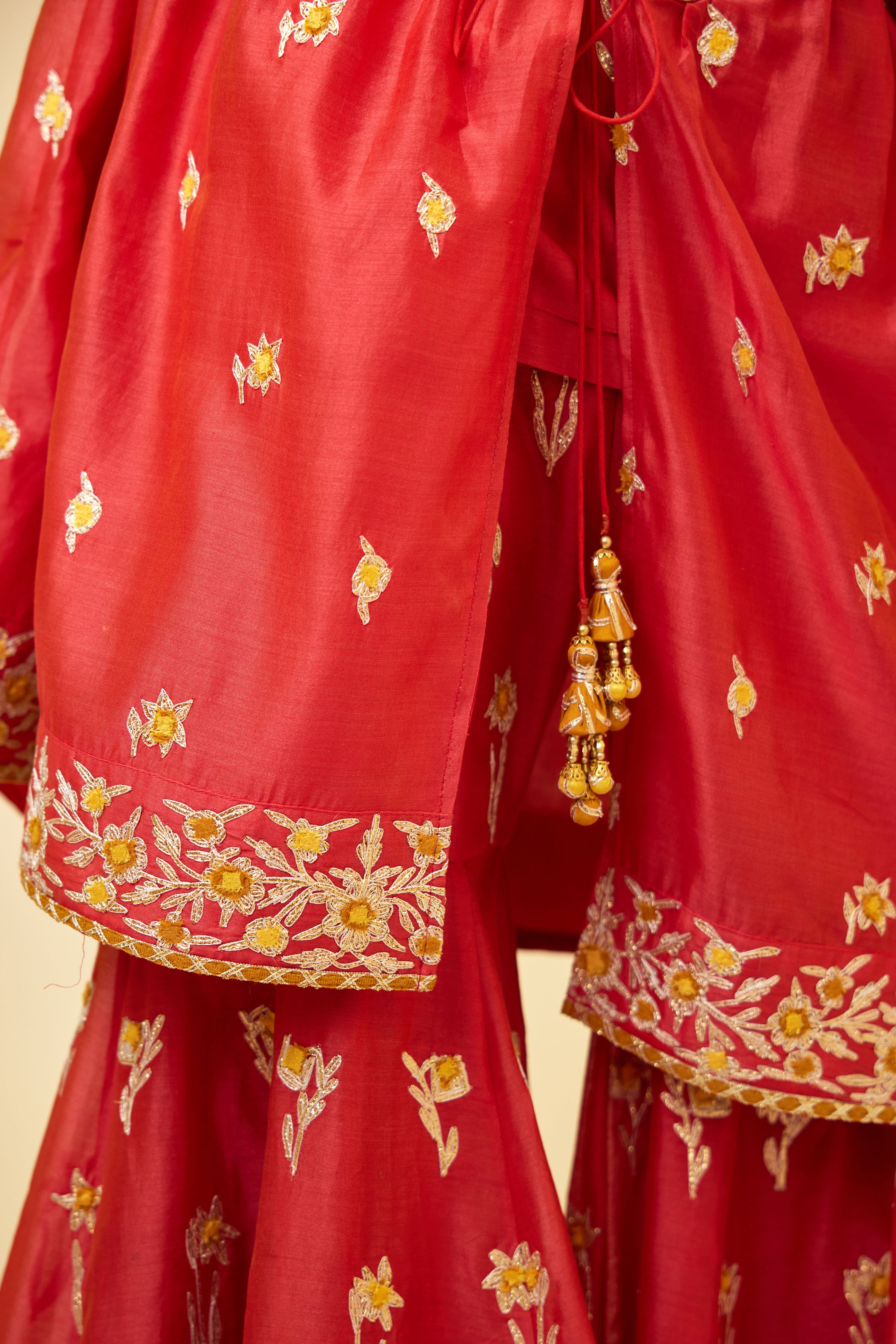 Spicy Orange Sharara Set