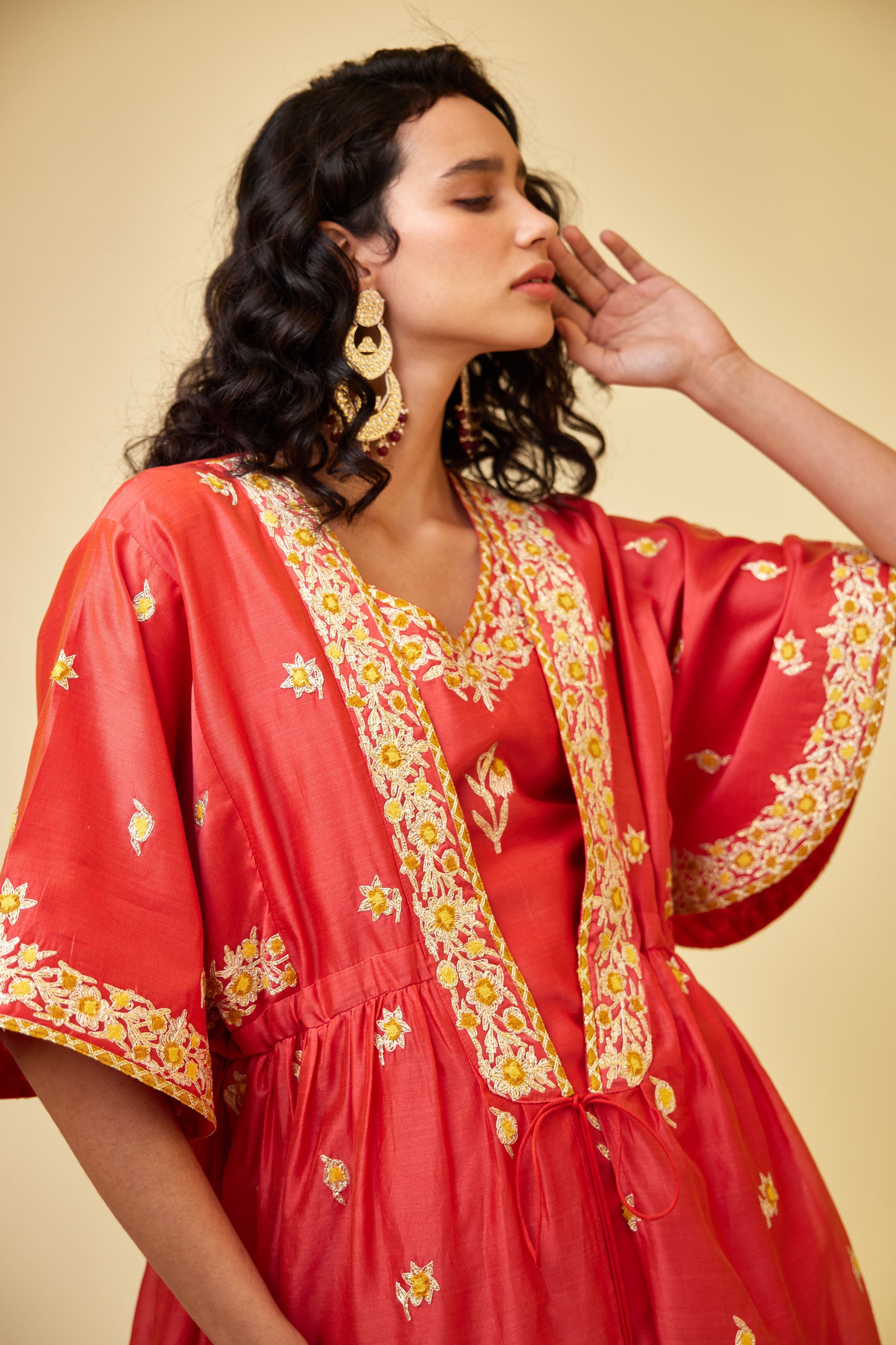 Spicy Orange Skirt Set