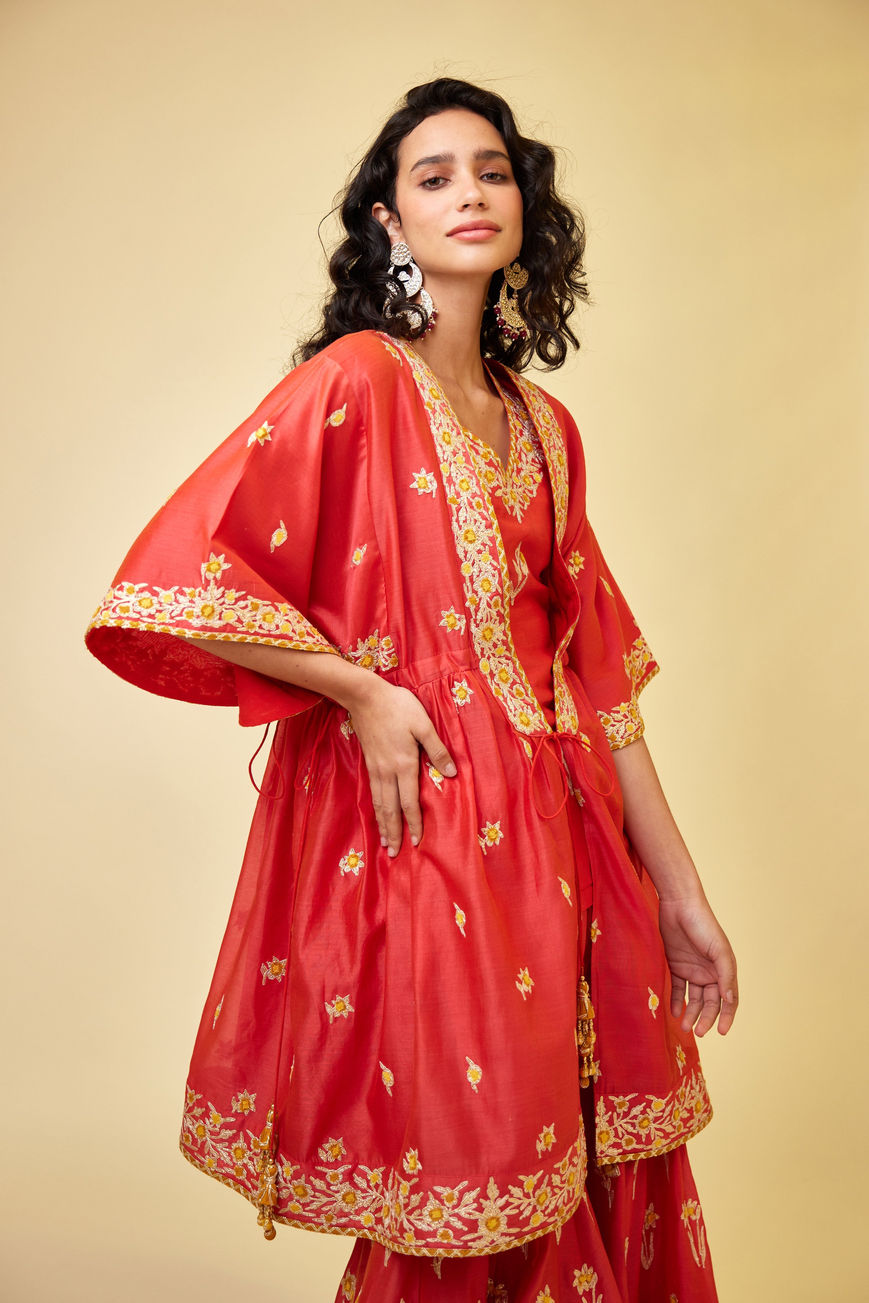 Spicy Orange Sharara Set