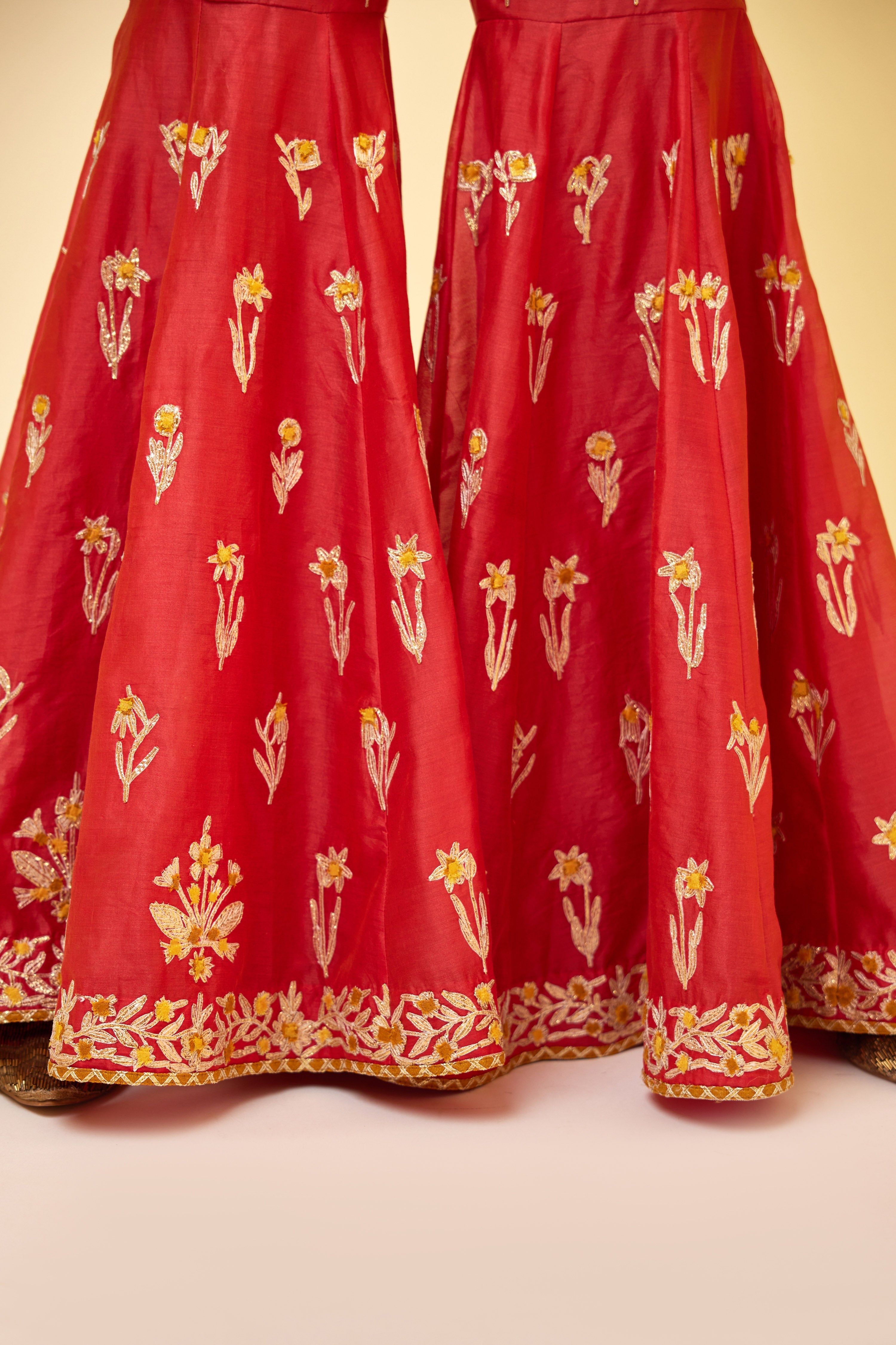 Spicy Orange Sharara Set