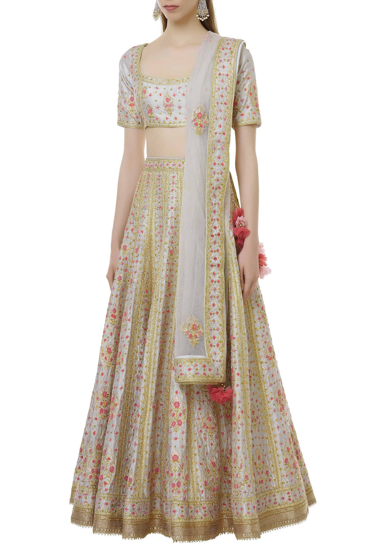 Greyish Blue Lehenga Set