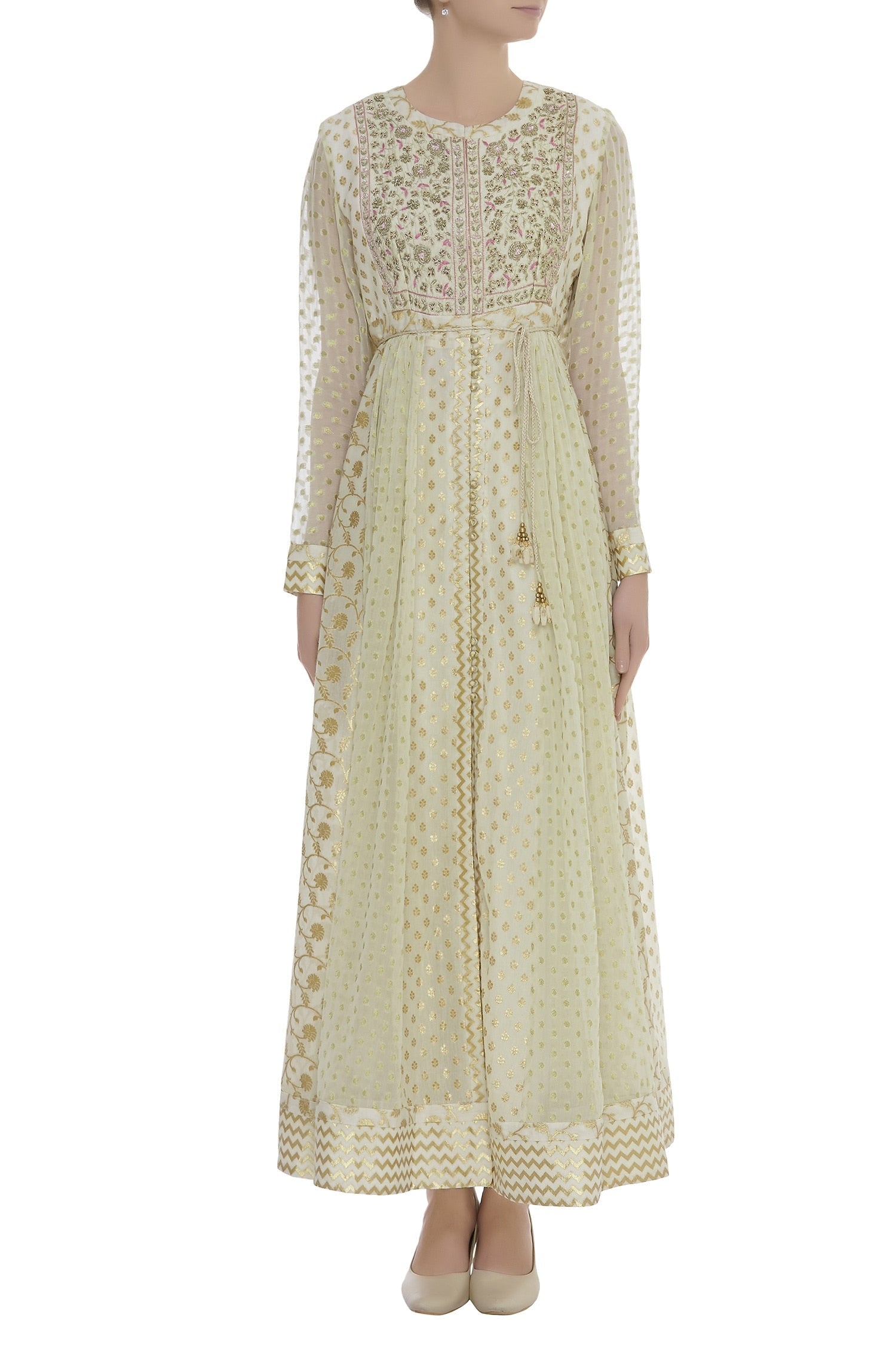 Ivory Anarkali Set as seen on Masoom Minawala
