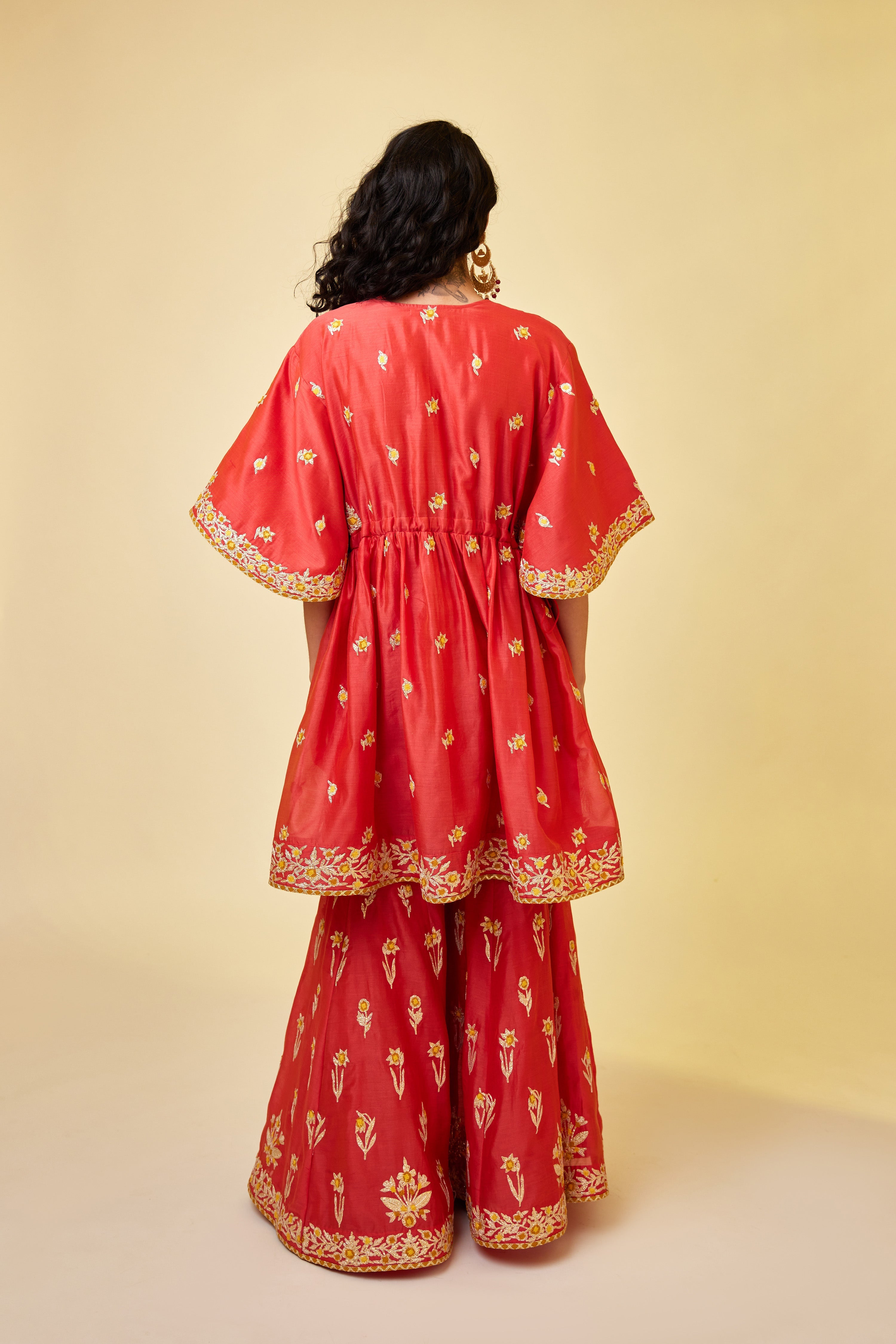 Spicy Orange Sharara Set