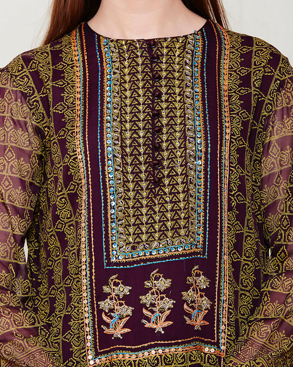 Dark Brown Kurta Set