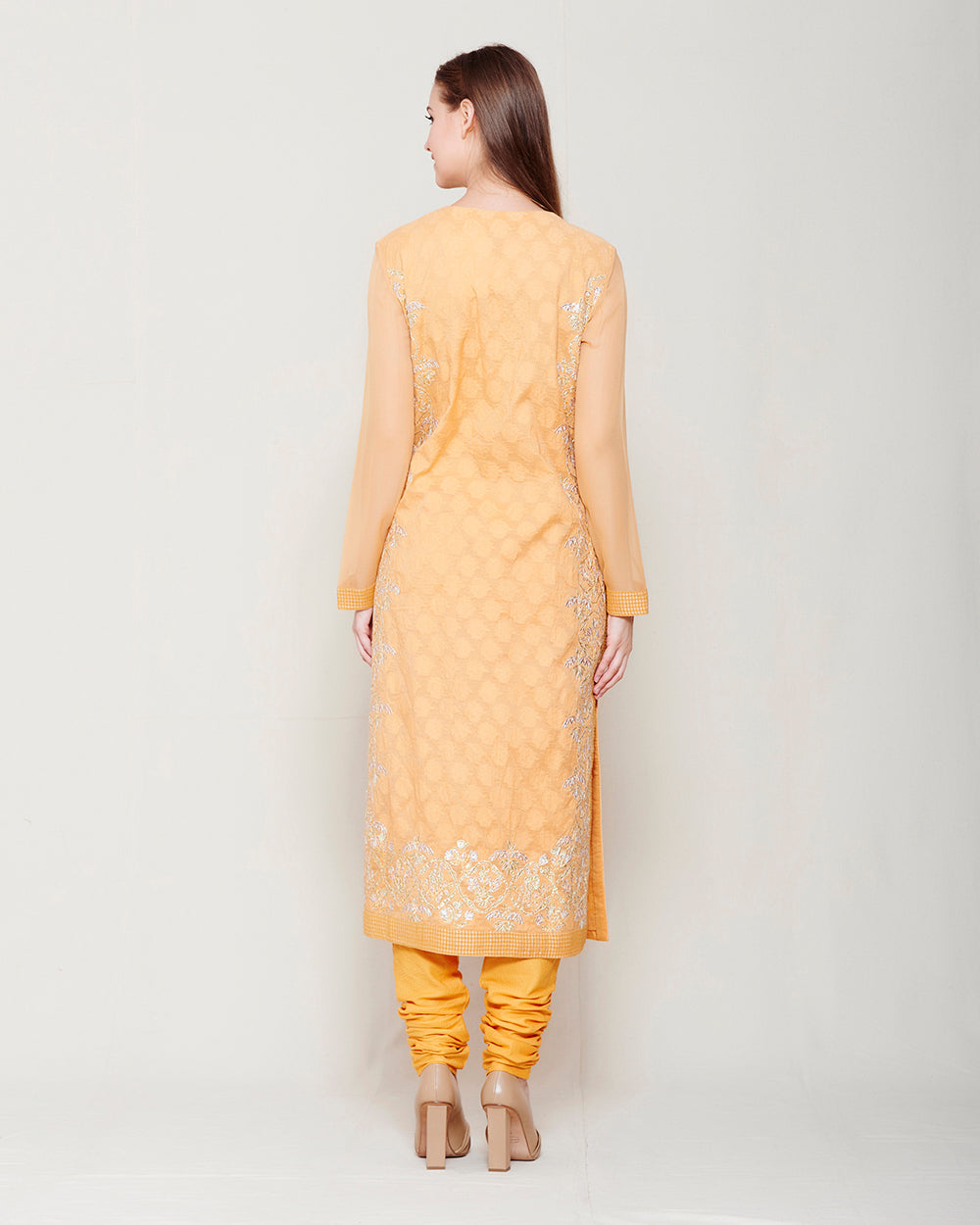 Light Orange Kurta Set