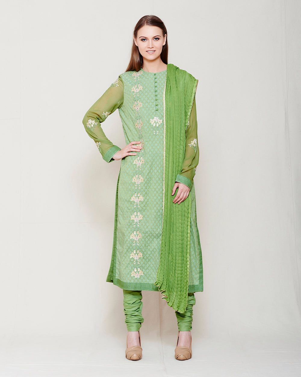 Olive Green Kurta Set