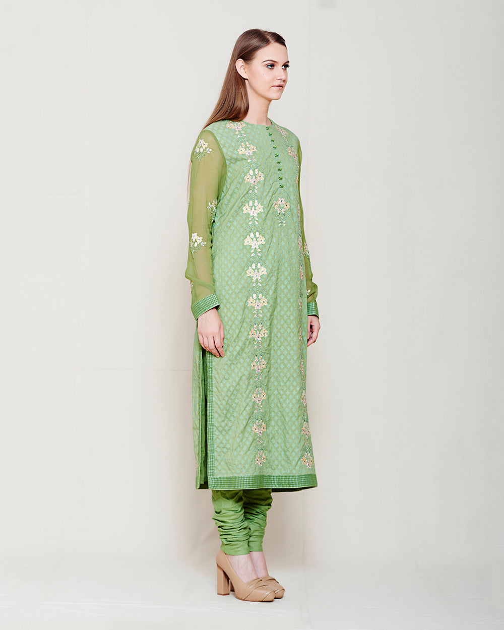 Olive Green Kurta Set