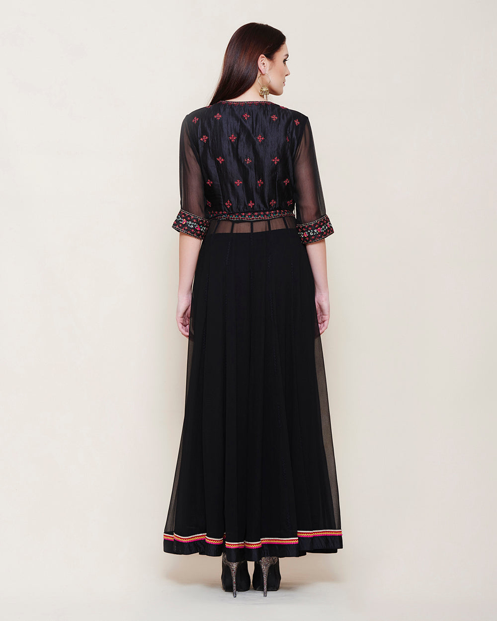 Black Anarkali Set