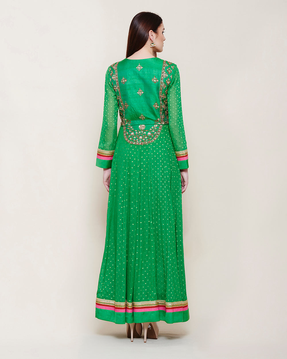 Green Anarkali Set