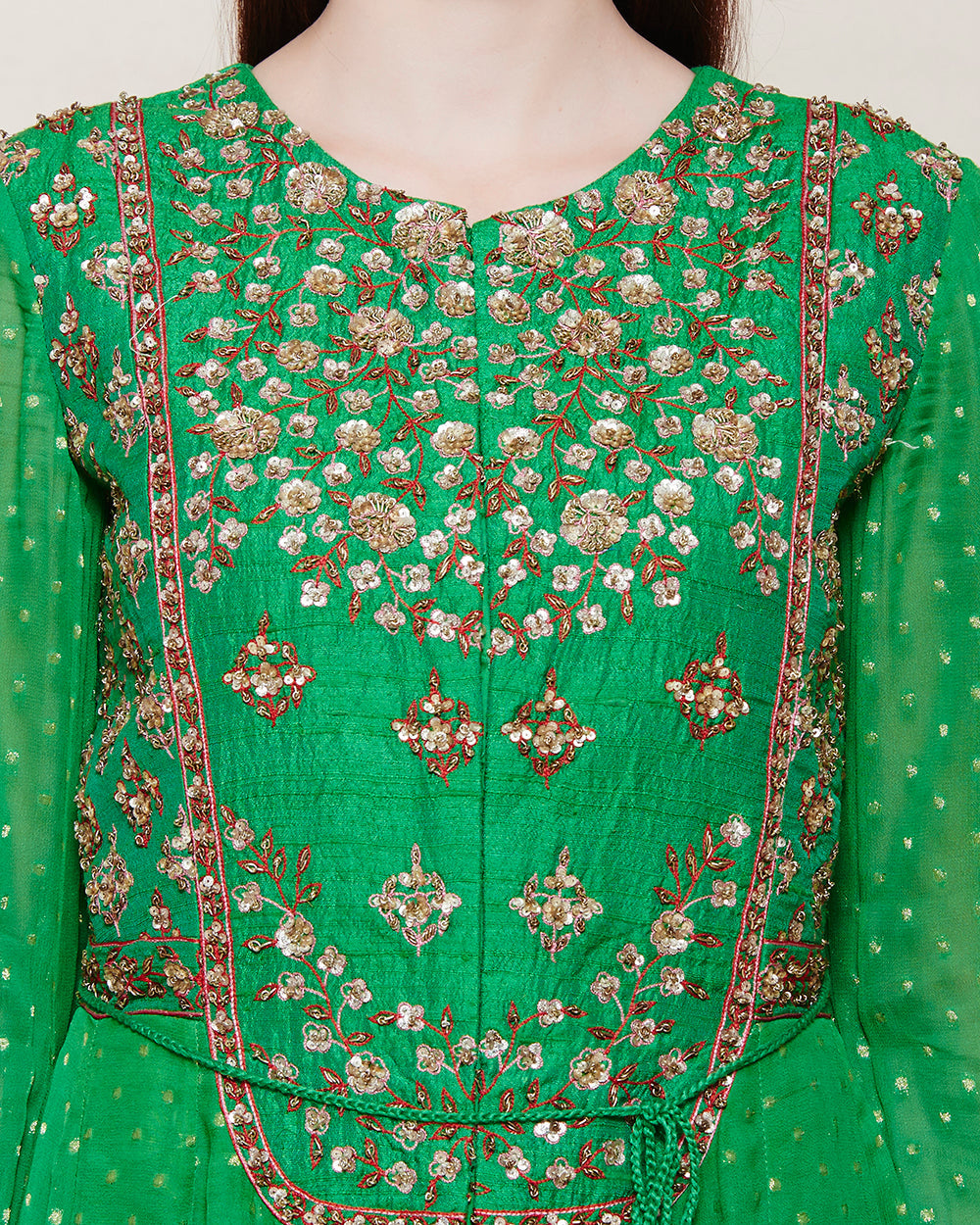 Green Anarkali Set