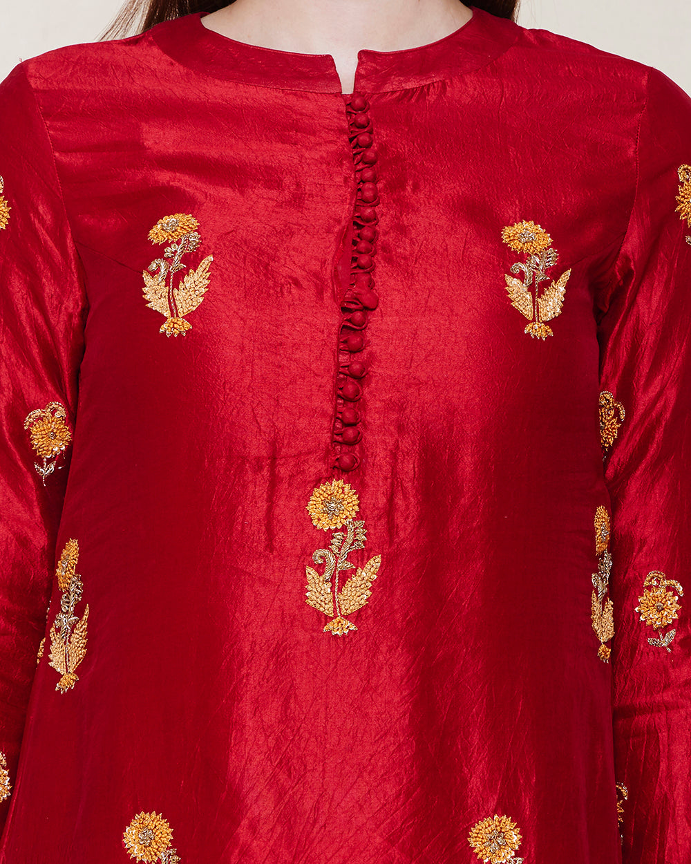 MAROON  KURTA LEHENGA