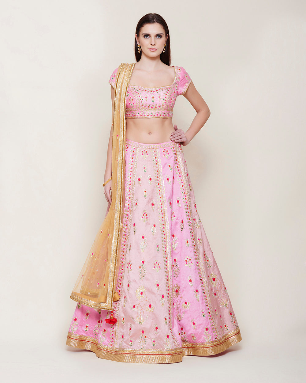 PINK GOLD DORI LEHENGA