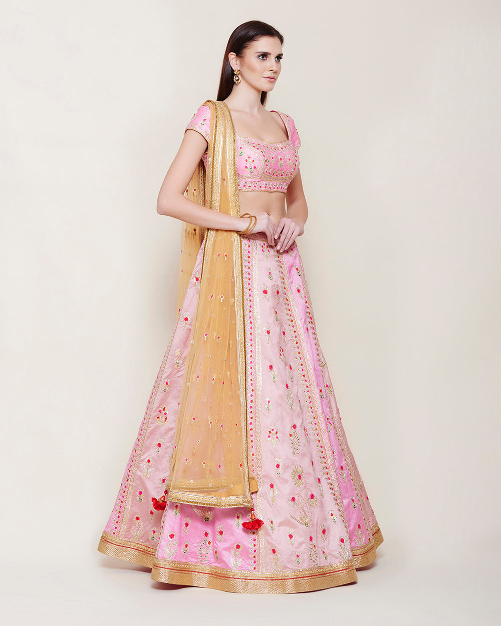 PINK GOLD DORI LEHENGA