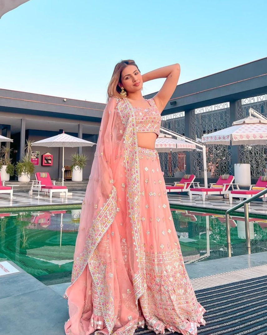 Aashna Hegde in Noor Strappy Lehenga Set