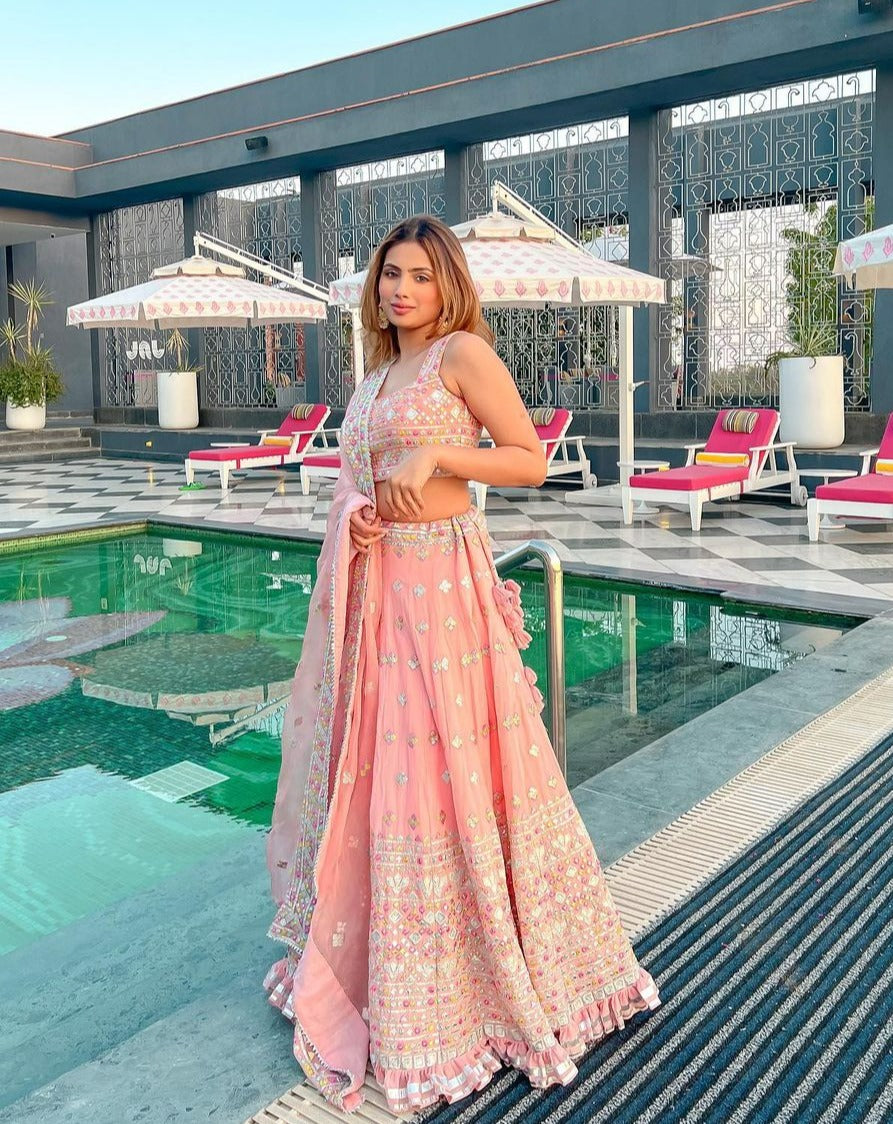 Aashna Hegde in Noor Strappy Lehenga Set