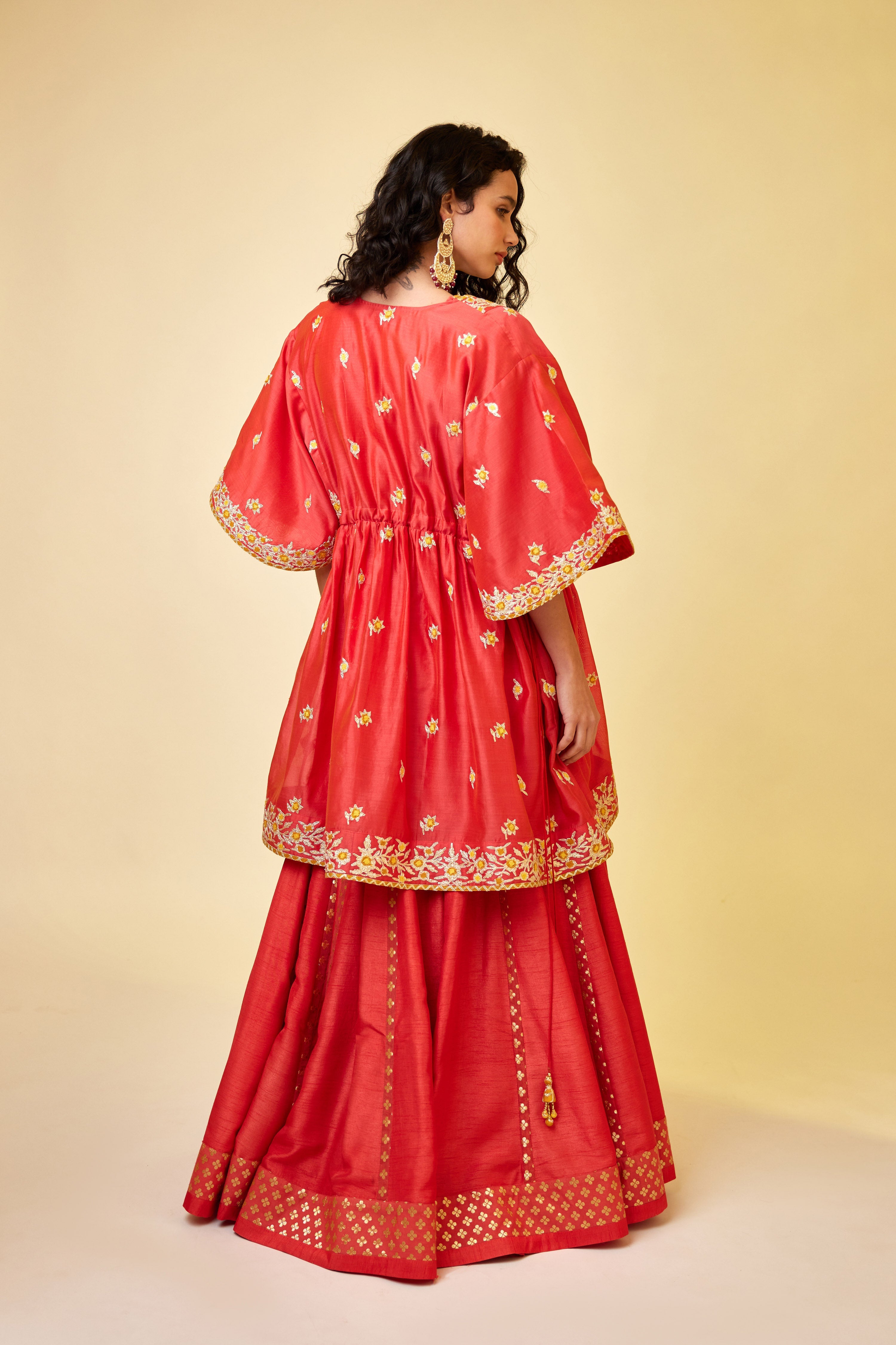 Spicy Orange Skirt Set