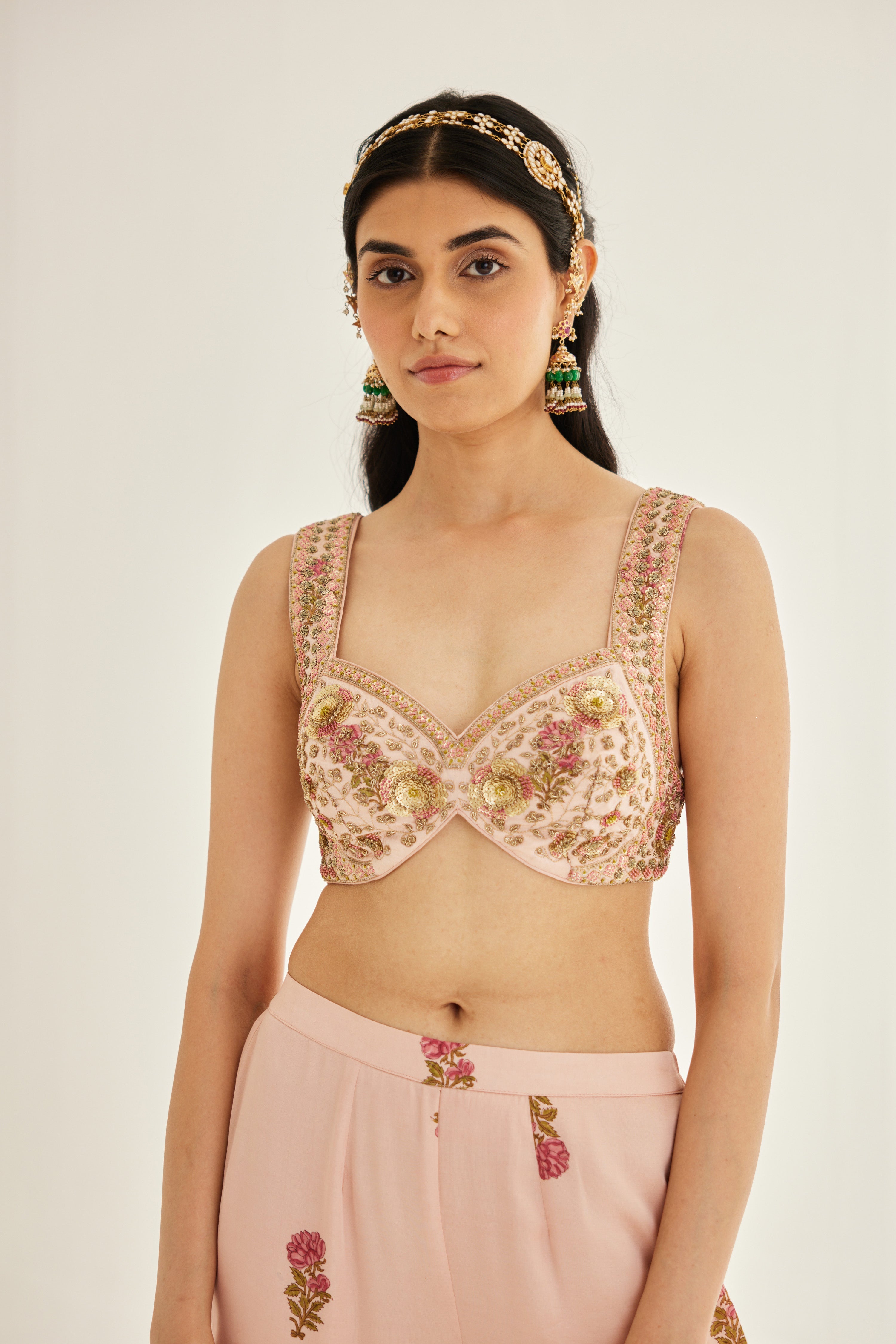 Shell Pink Sharara Set