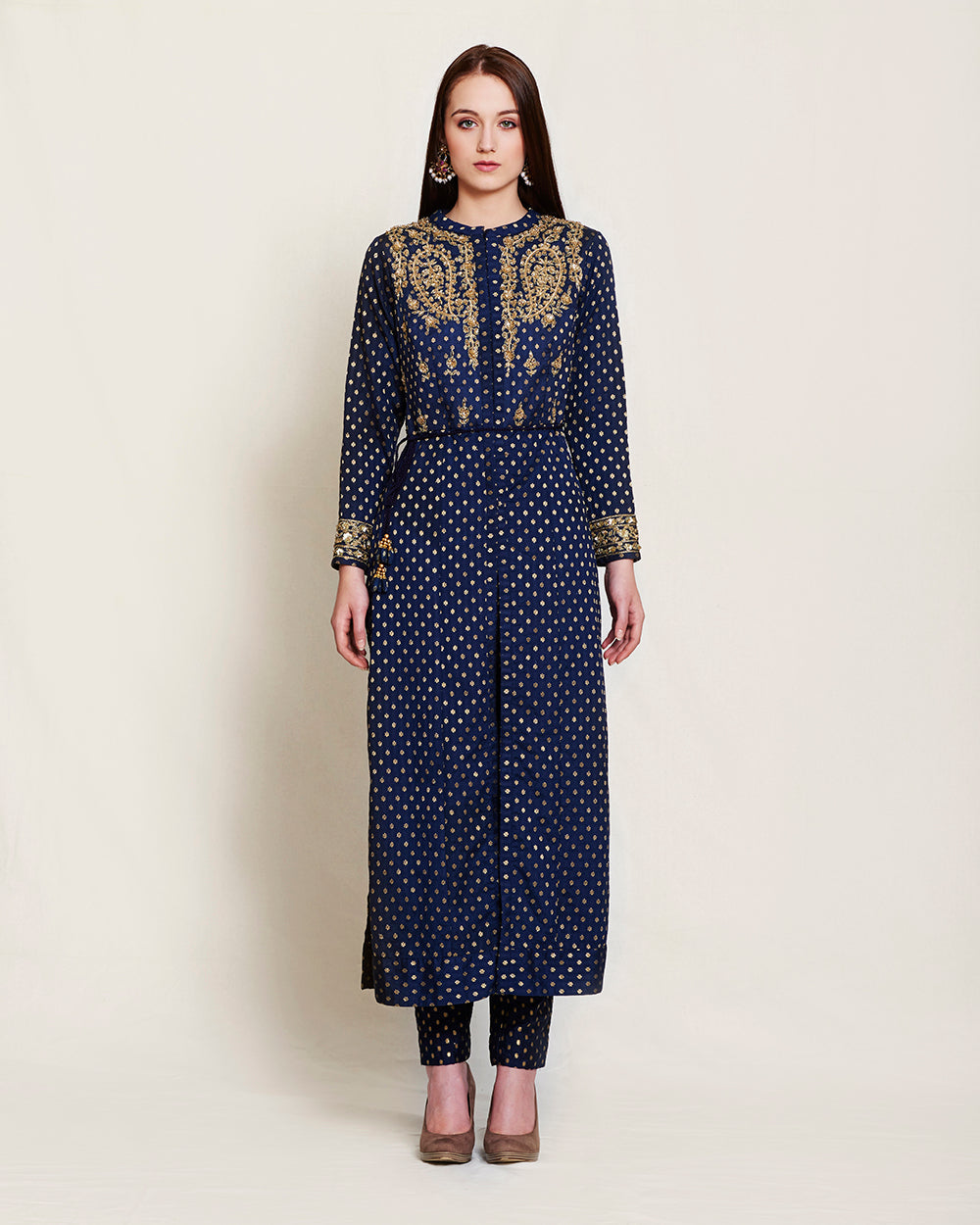 Navy Blue anarkali set
