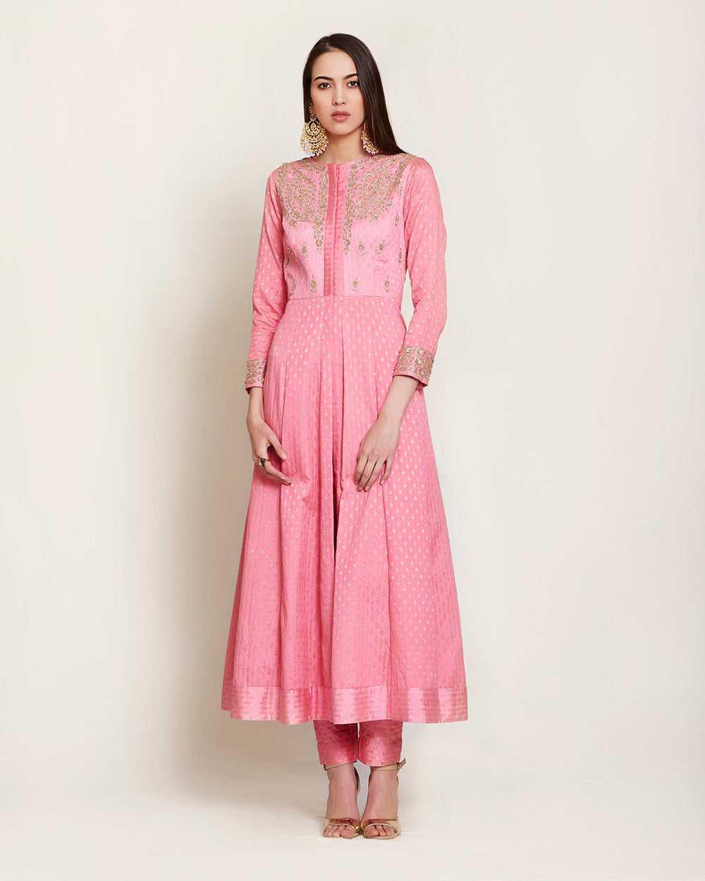 Pink Jacket kurta set