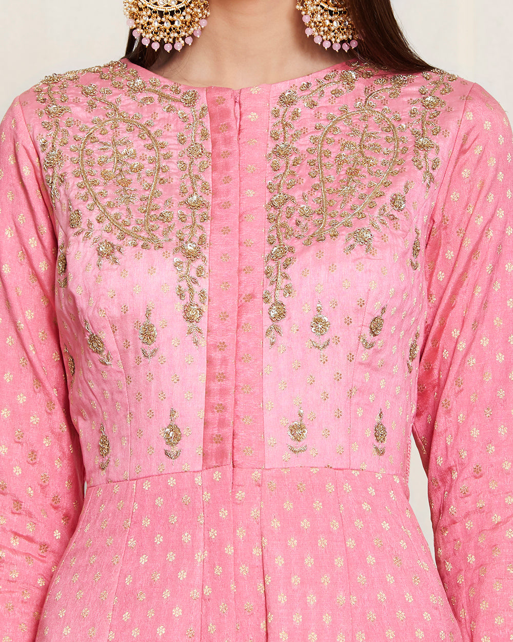 Pink Jacket kurta set