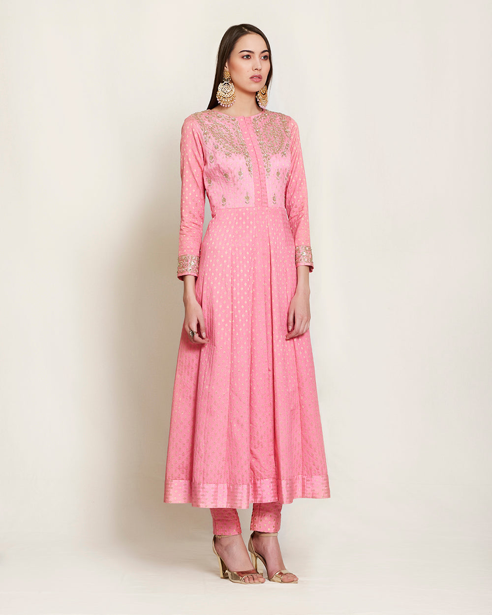Pink Jacket kurta set