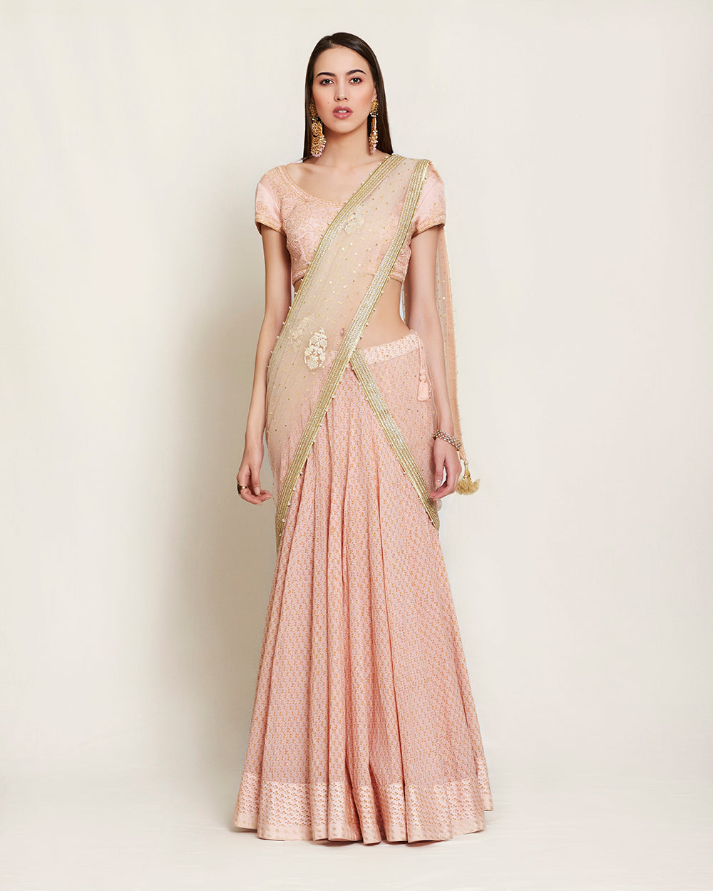 Light Pink printed lehenga set