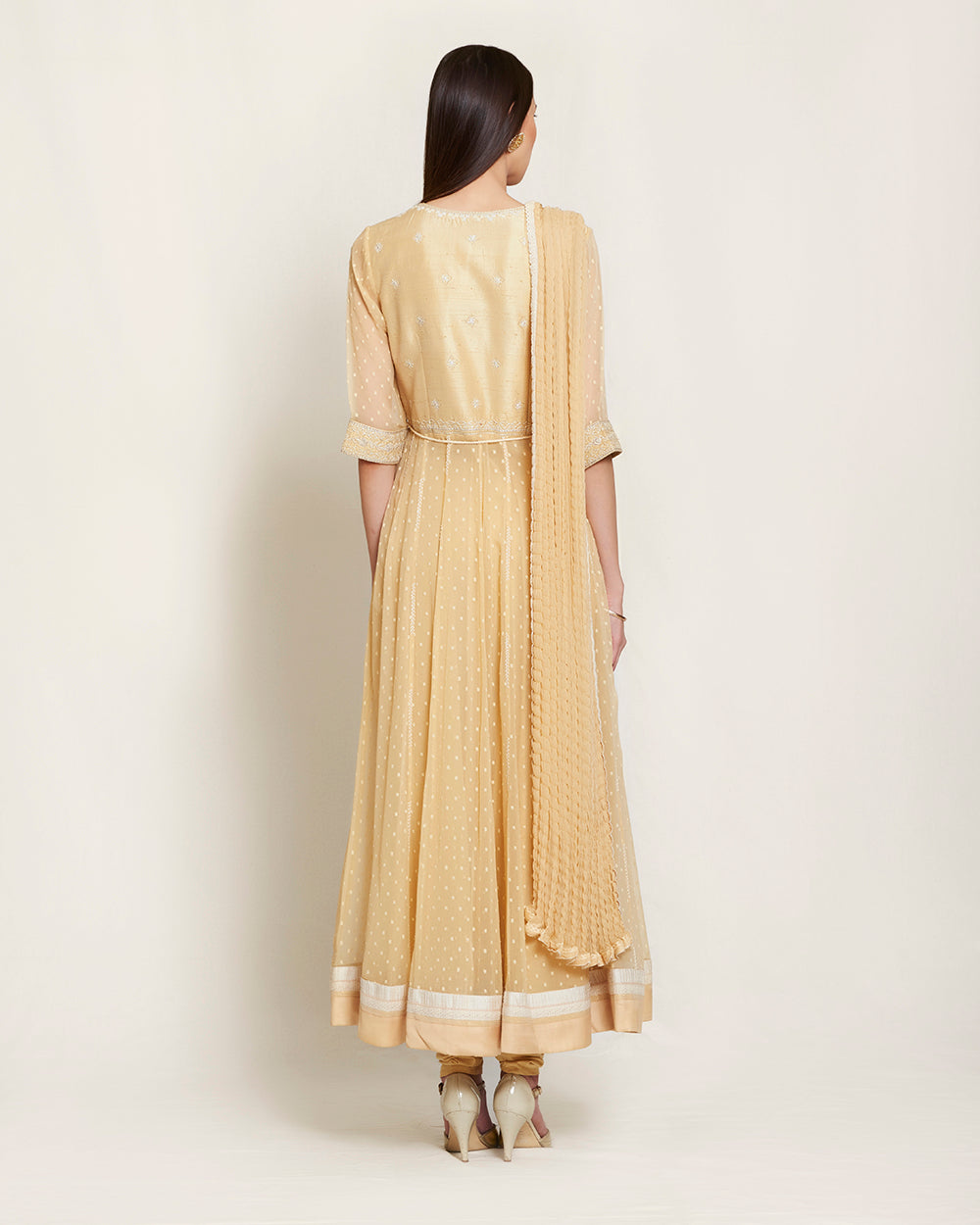 Beige Anarkali Set