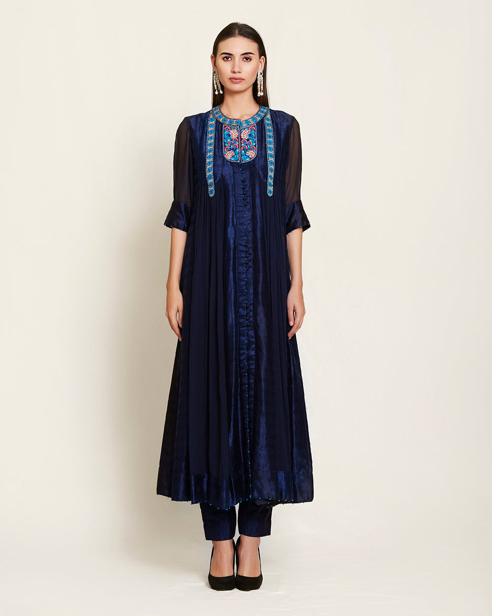 Navy Blue Kurta Set
