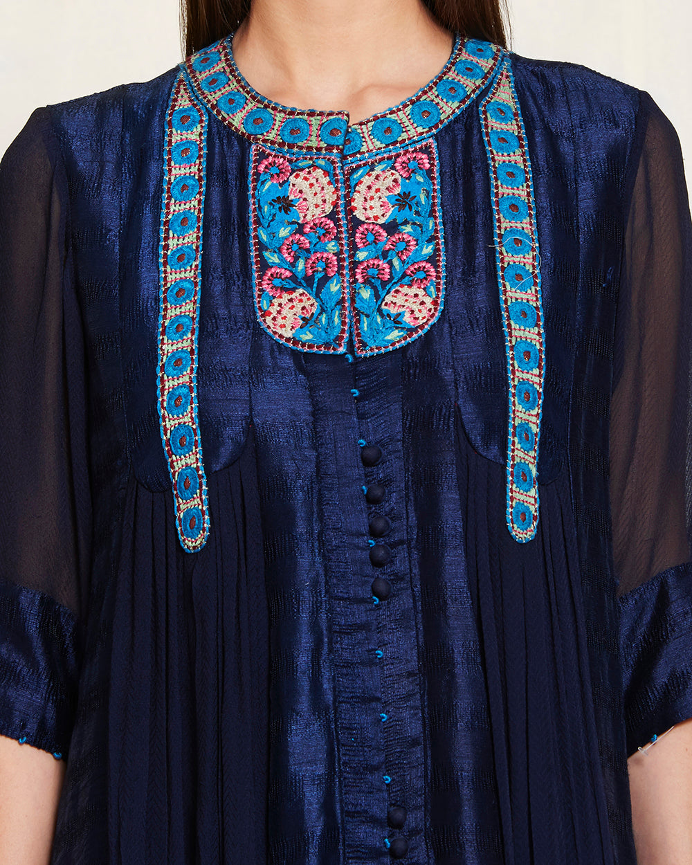 Navy Blue Kurta Set