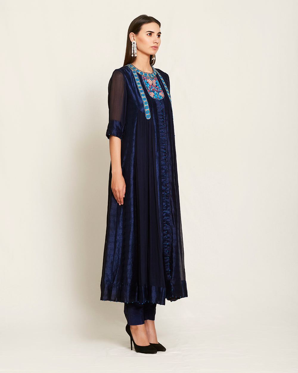 Navy Blue Kurta Set