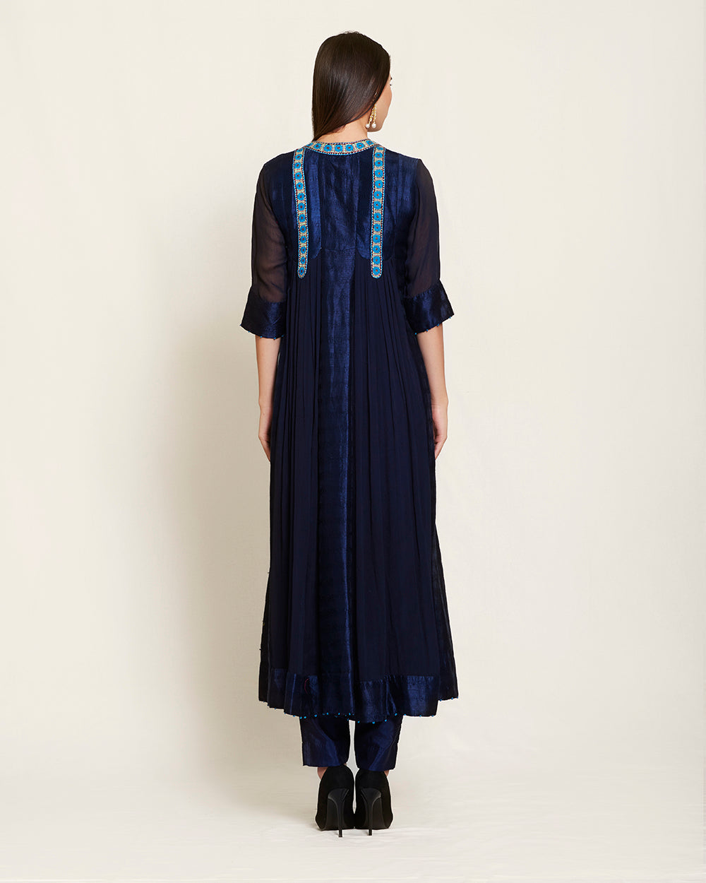 Navy Blue Kurta Set