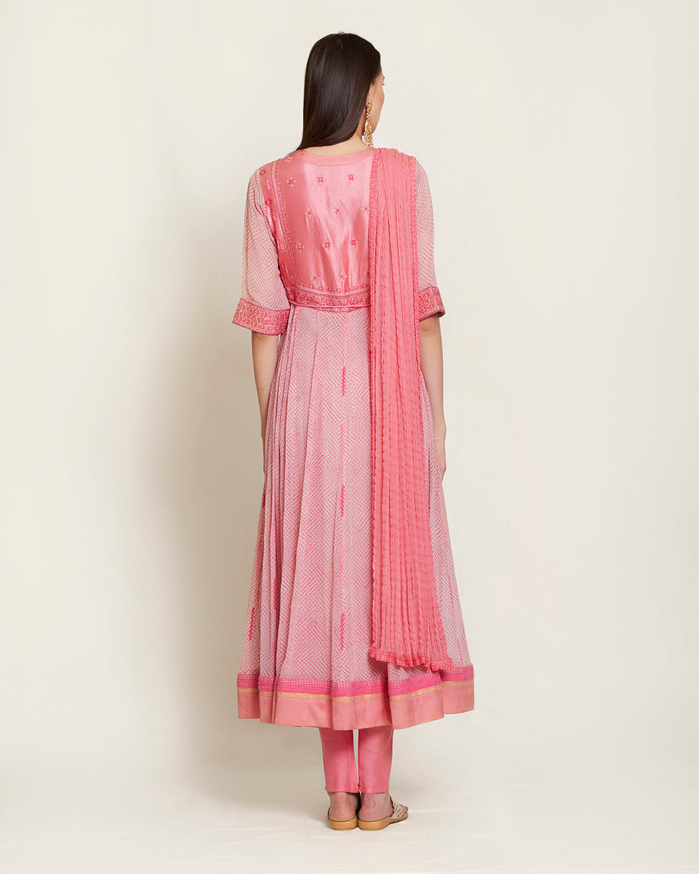 Pink silk kurta set